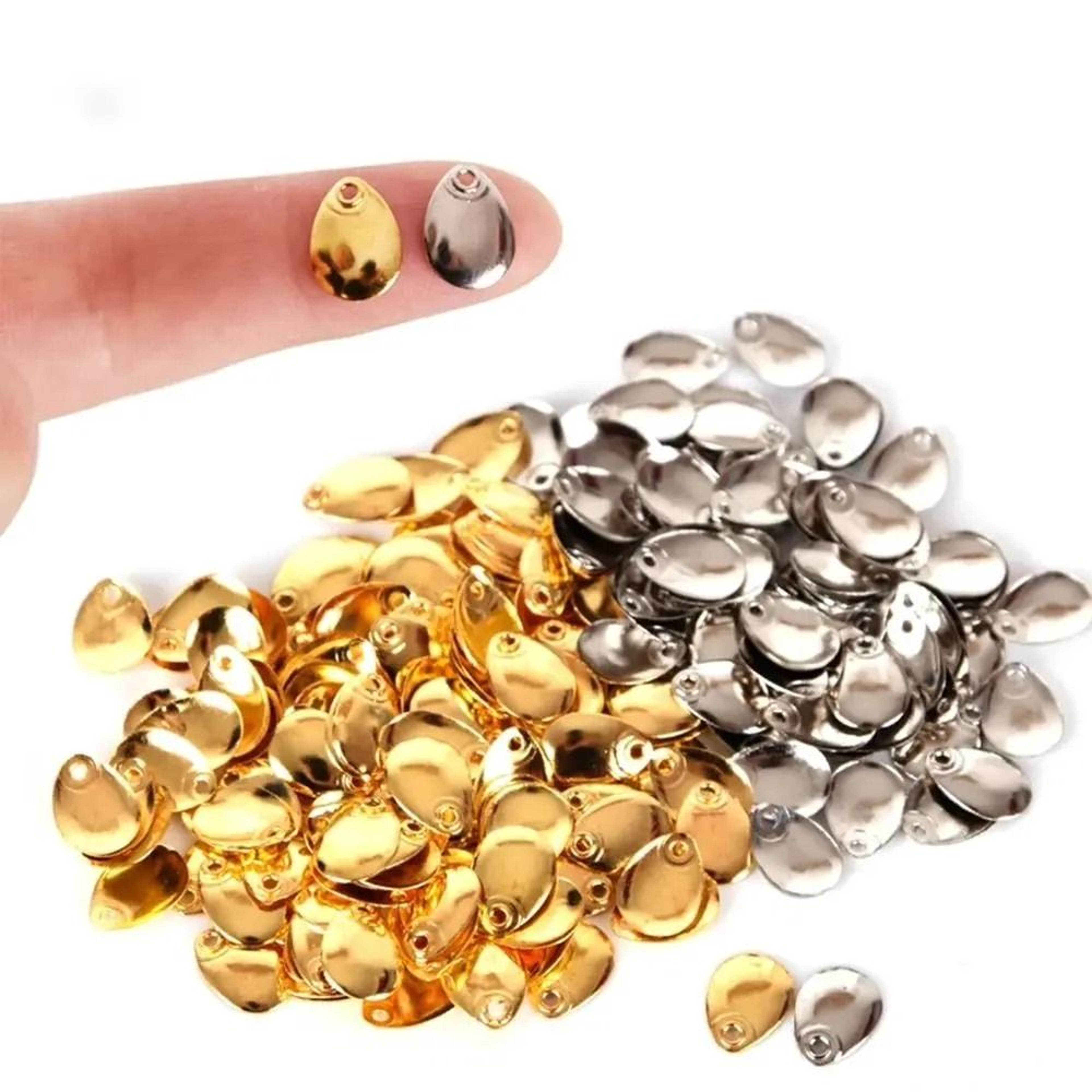 50 piece nickel fishing spinner blades for diy lure making