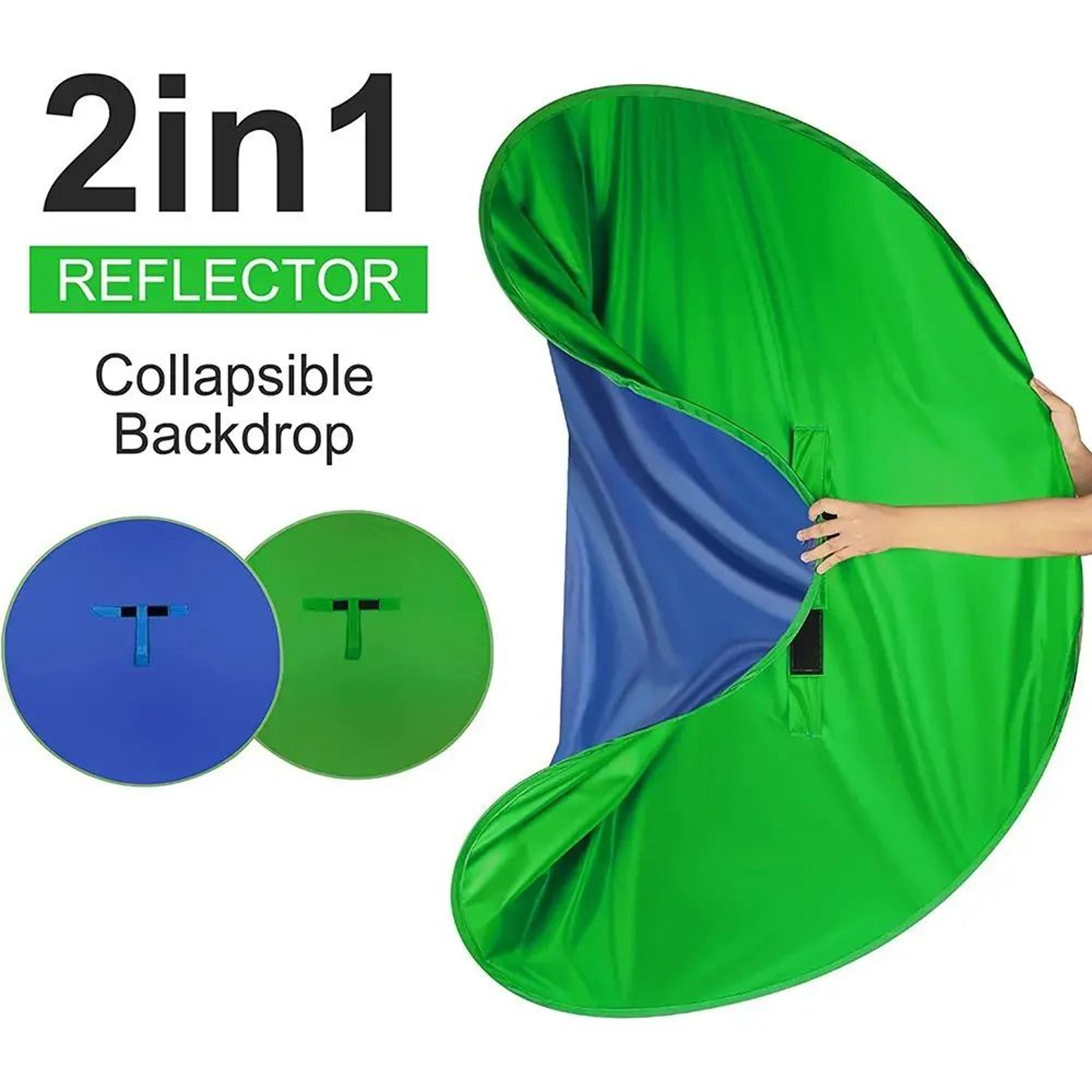 portable double sided green blue chair chroma key backdrop