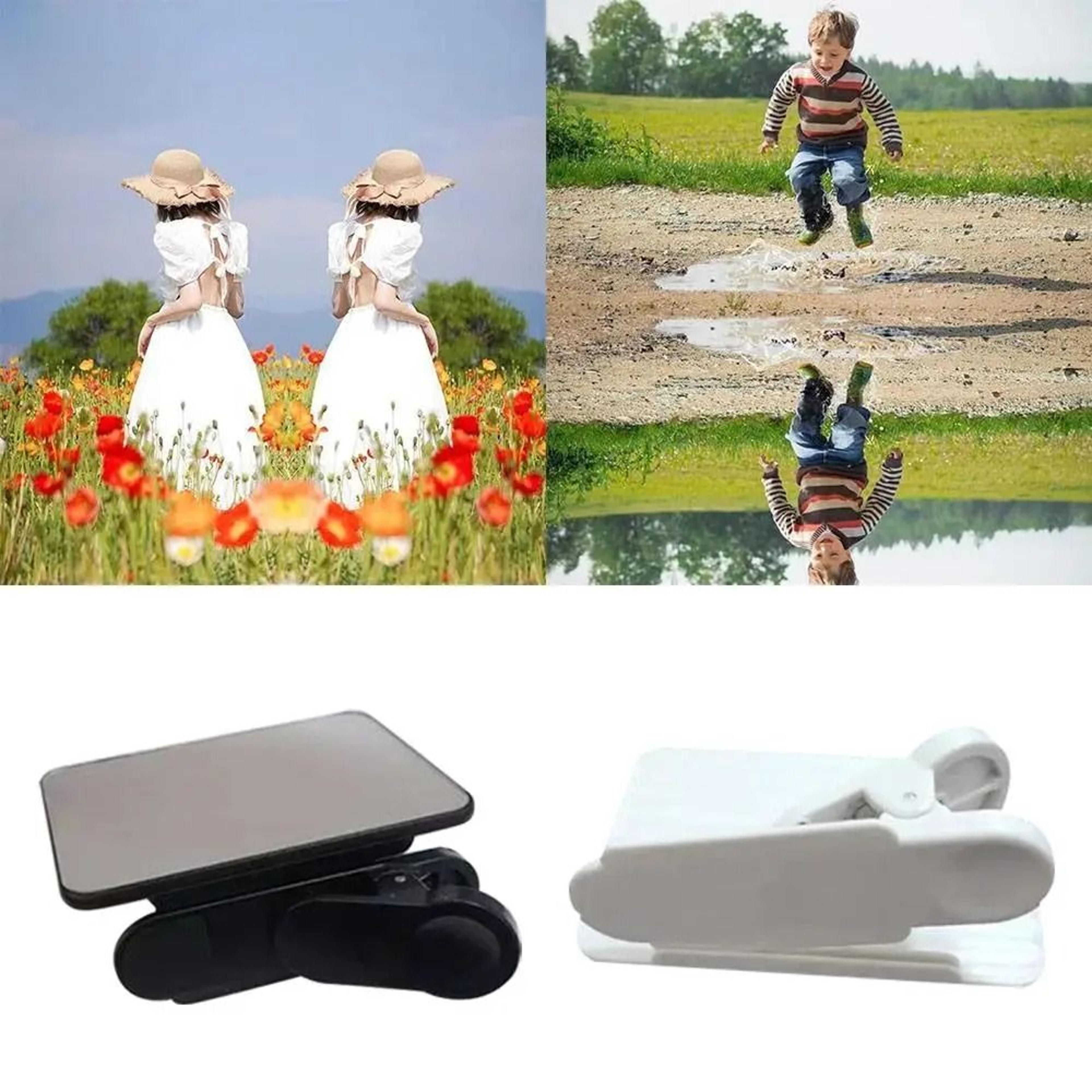 adjustable rear camera selfie mirror clip for smartphones