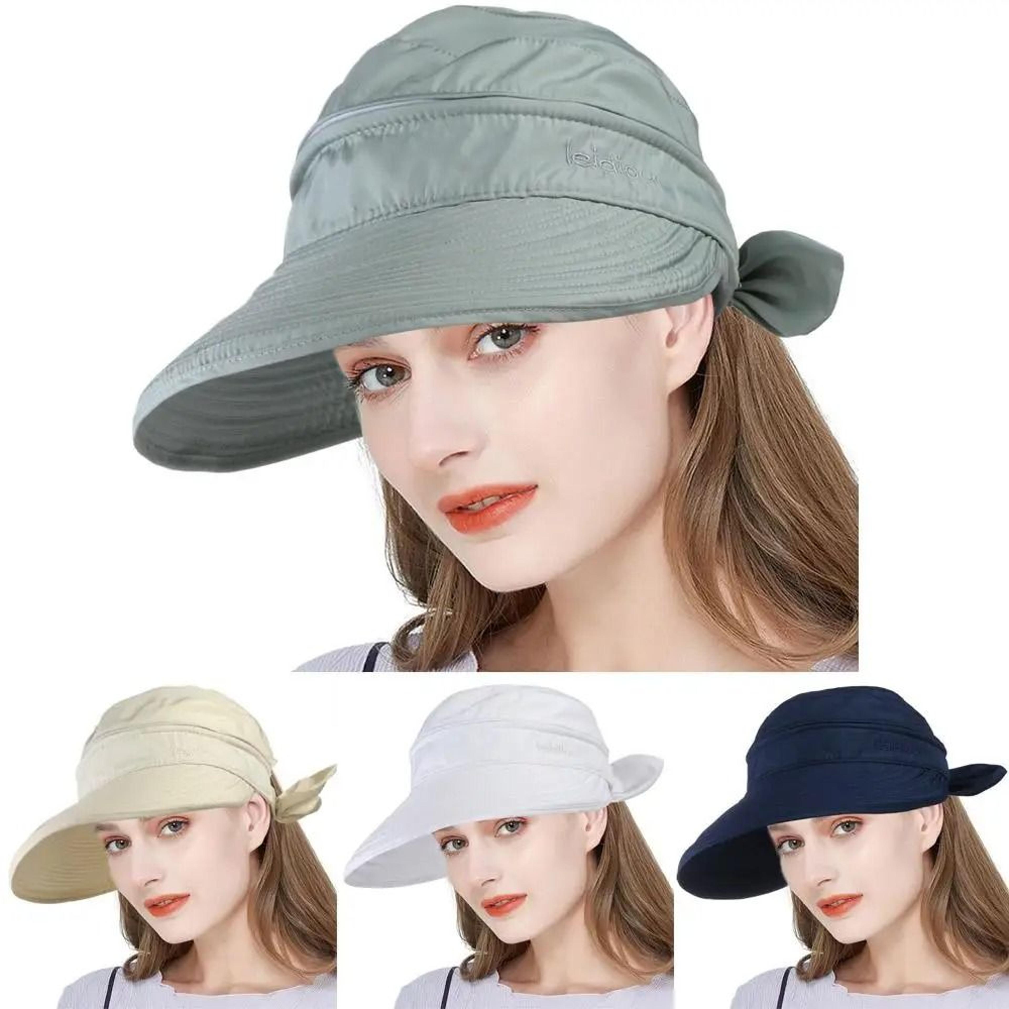 womens wide brim foldable sun visor hat
