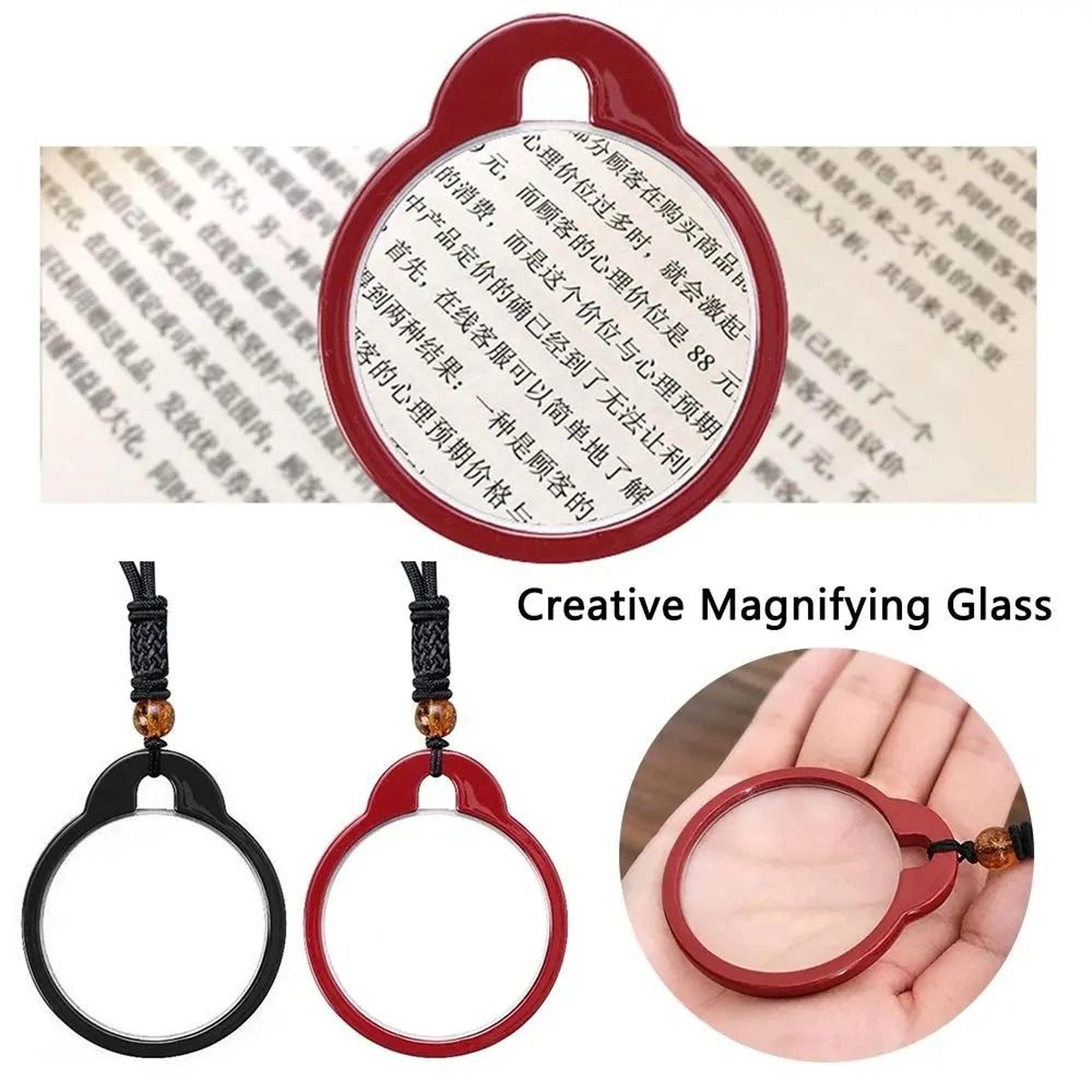 wearable magnifying glass necklace reading pendant