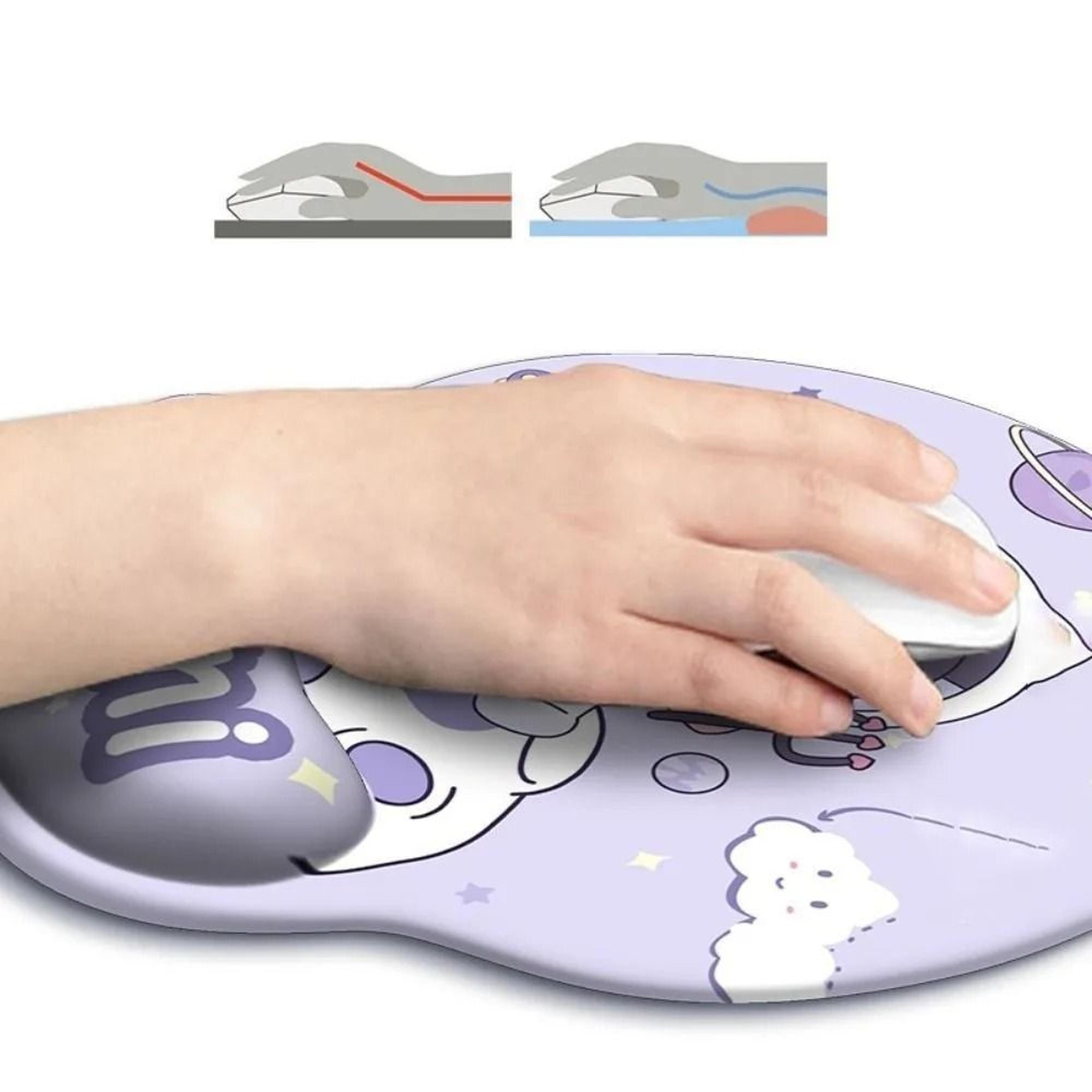 marble ergonomic mouse pad with cushioned wrist rest