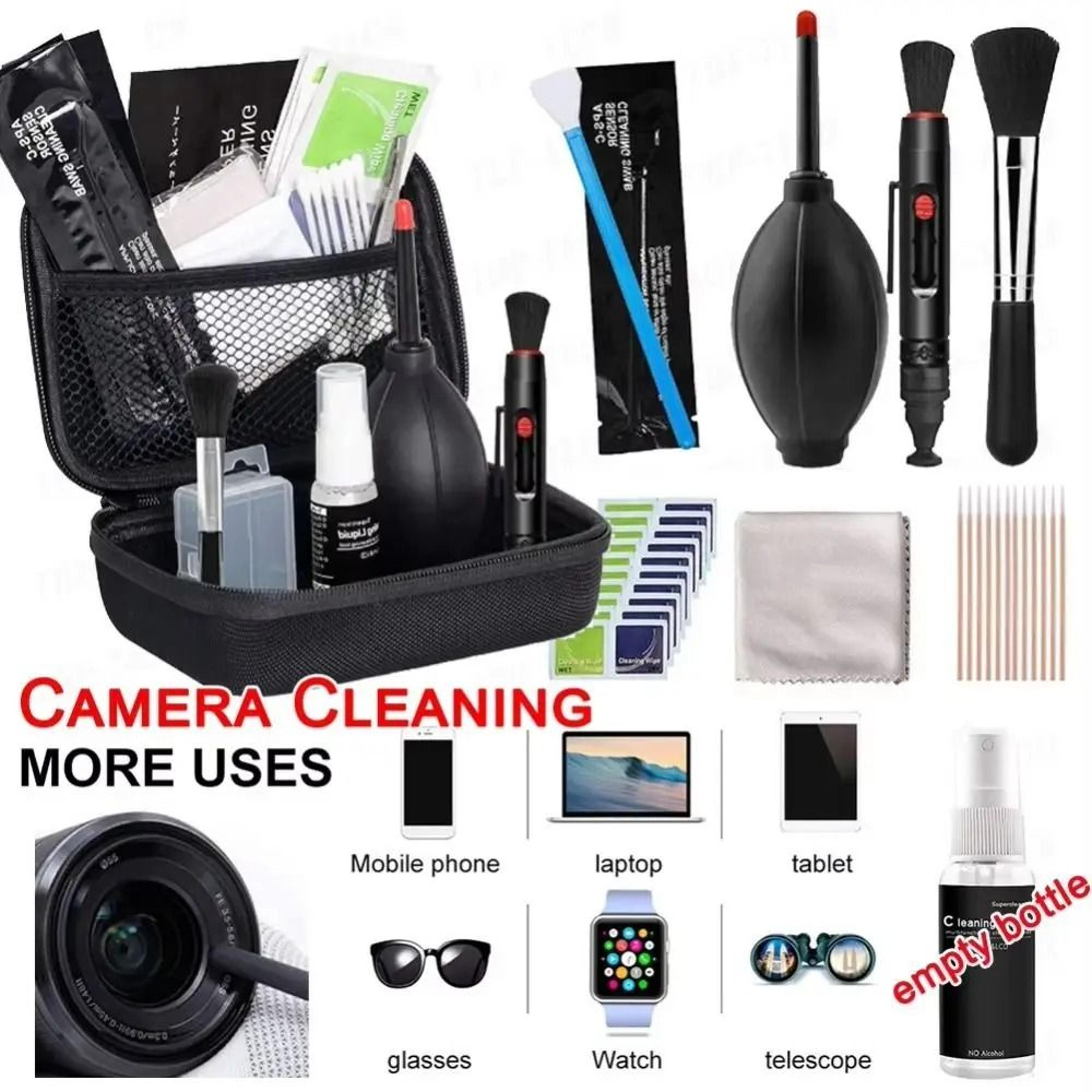professional camera lens cleaning kit with air blower