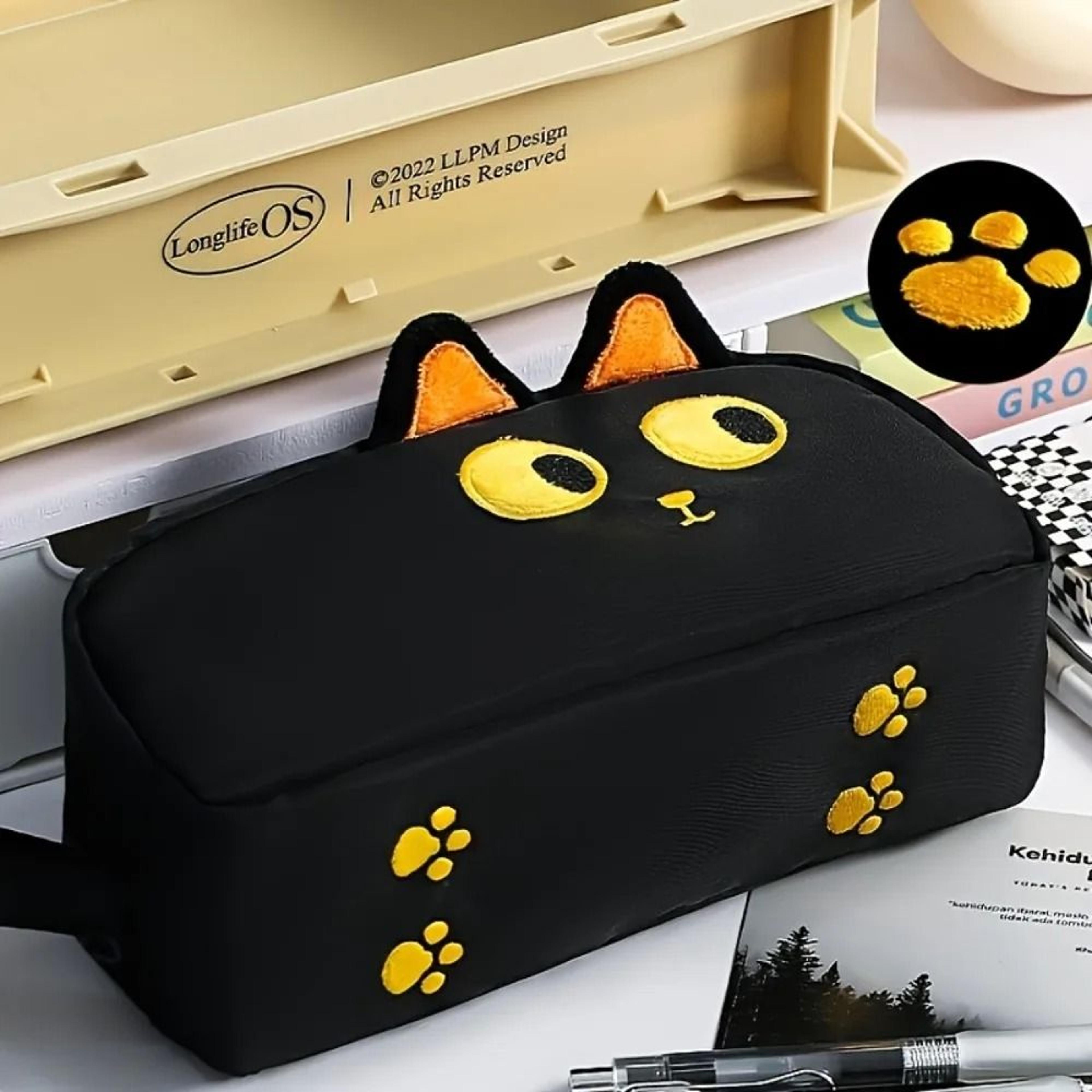 cute cat stationery pouch with large capacity