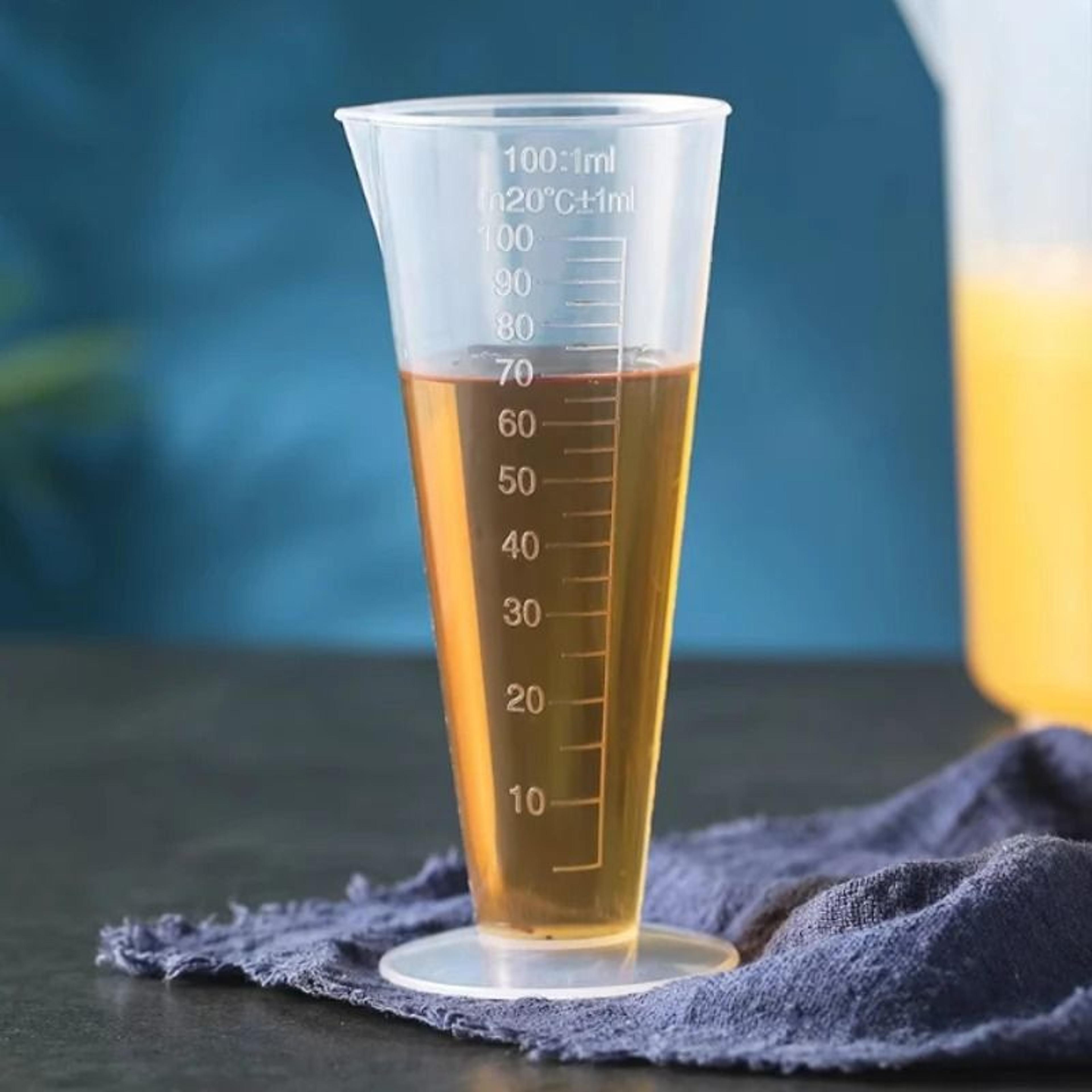 one hundred milliliter clear liquid measuring cup