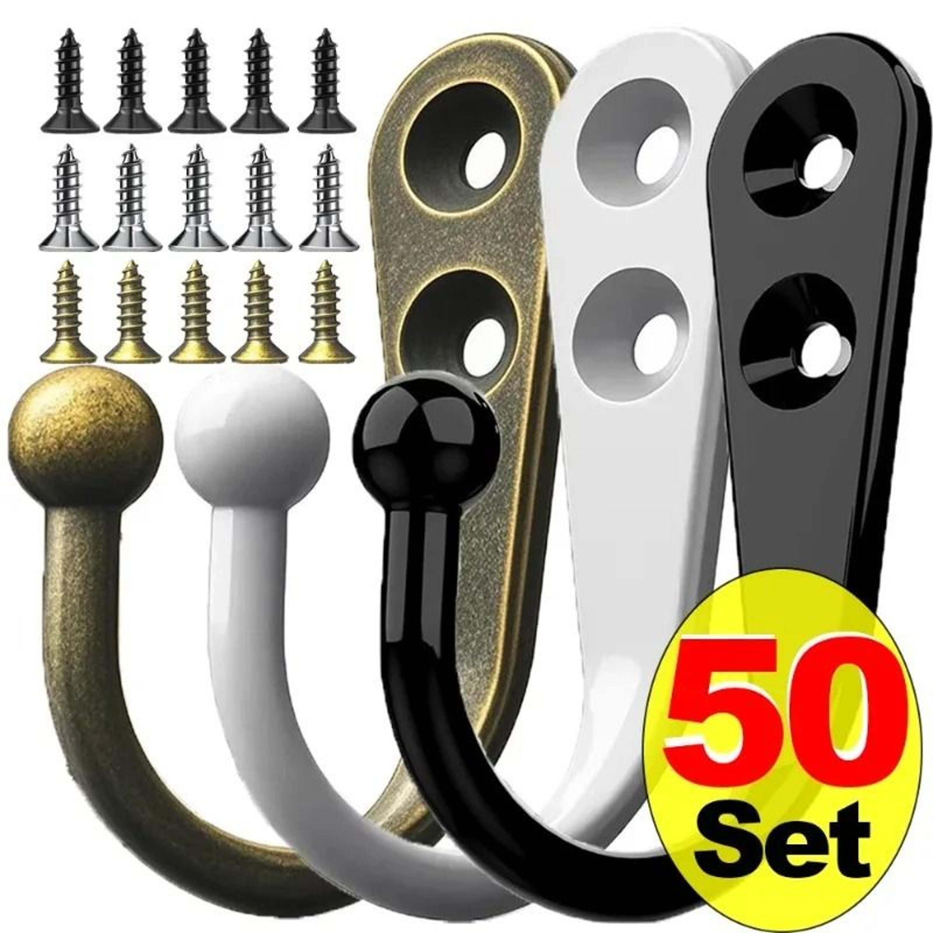 heavy duty alloy wall hooks with screws for organized storage