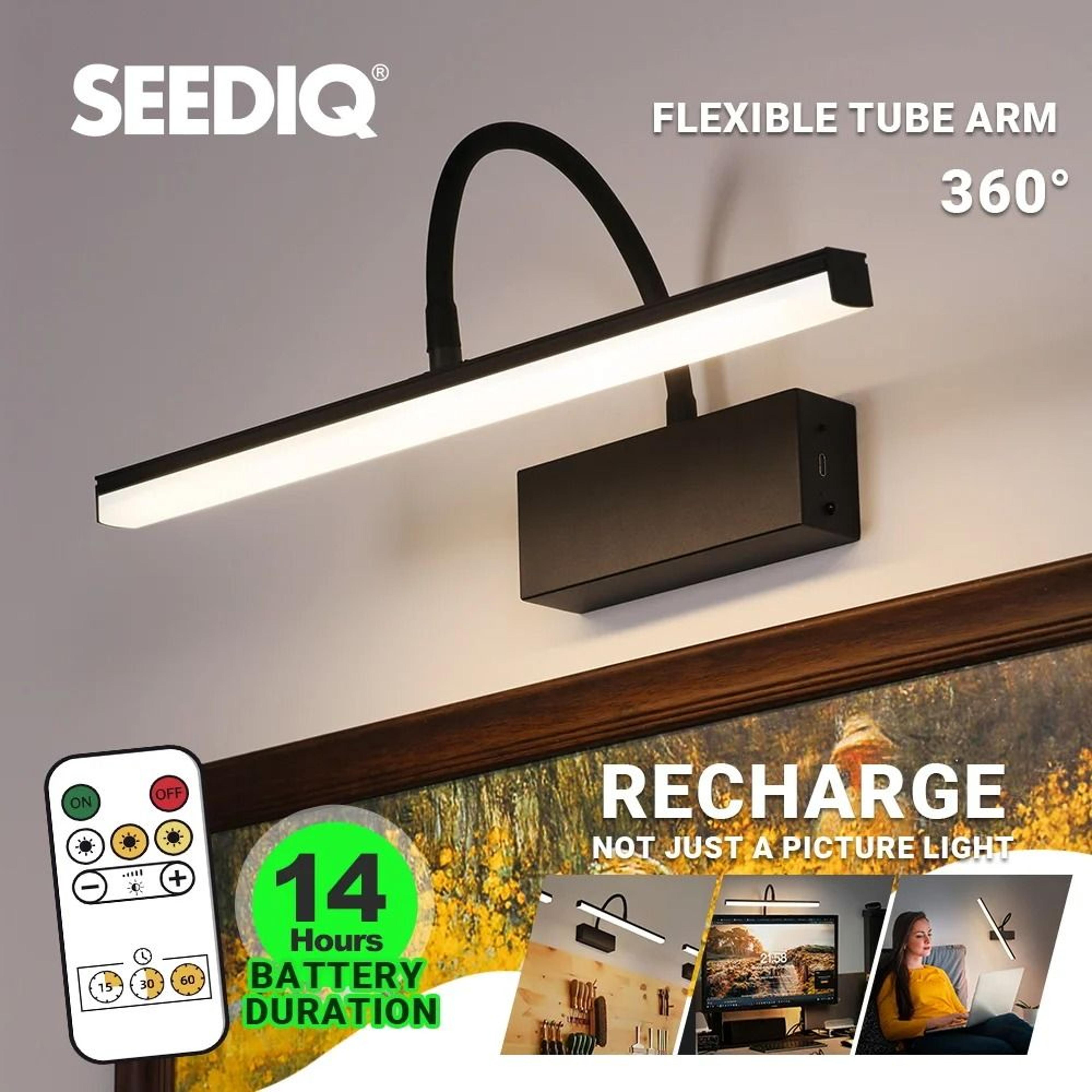 40cm adjustable rechargeable led picture light