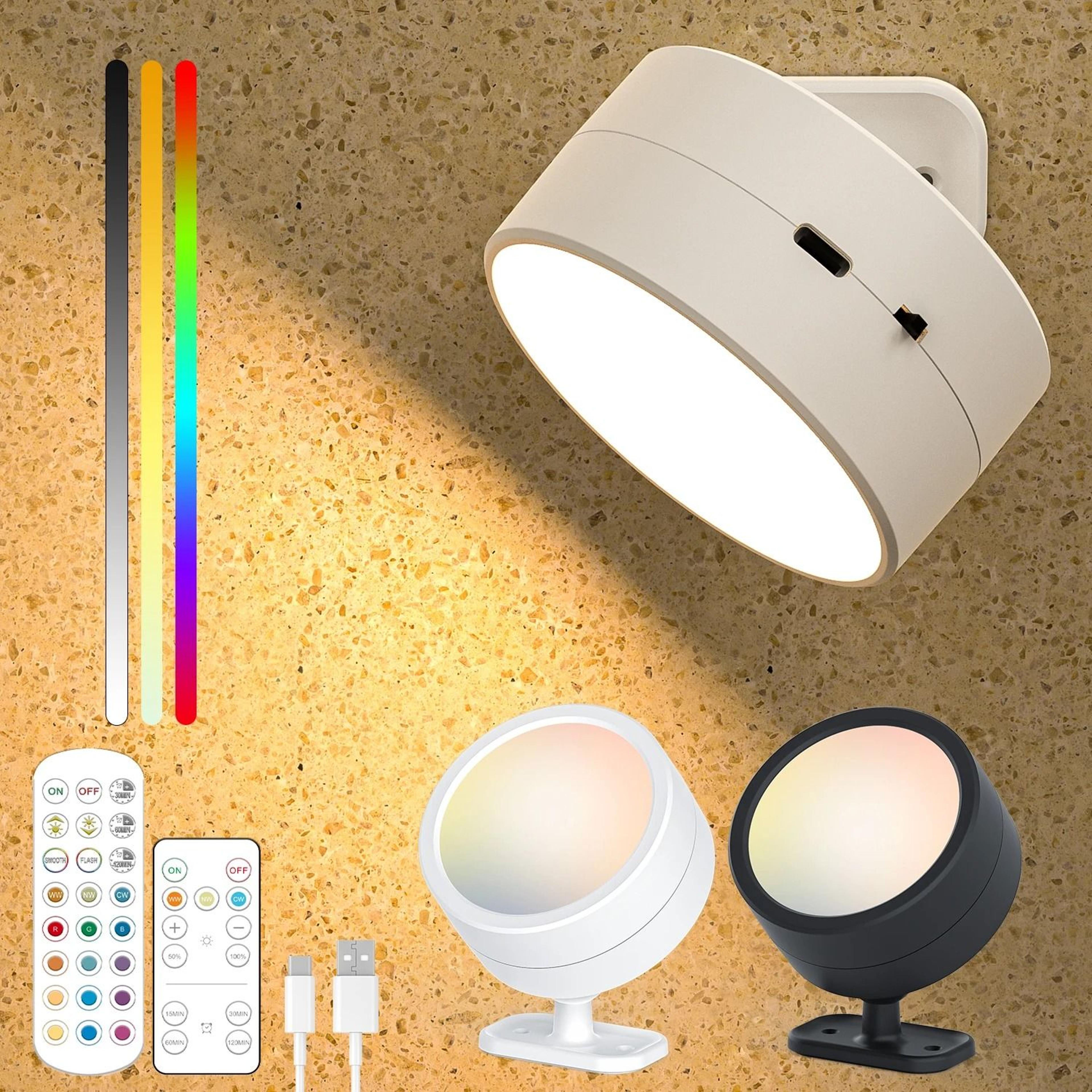 magnetic rechargeable led spotlight wall sconce with remote control