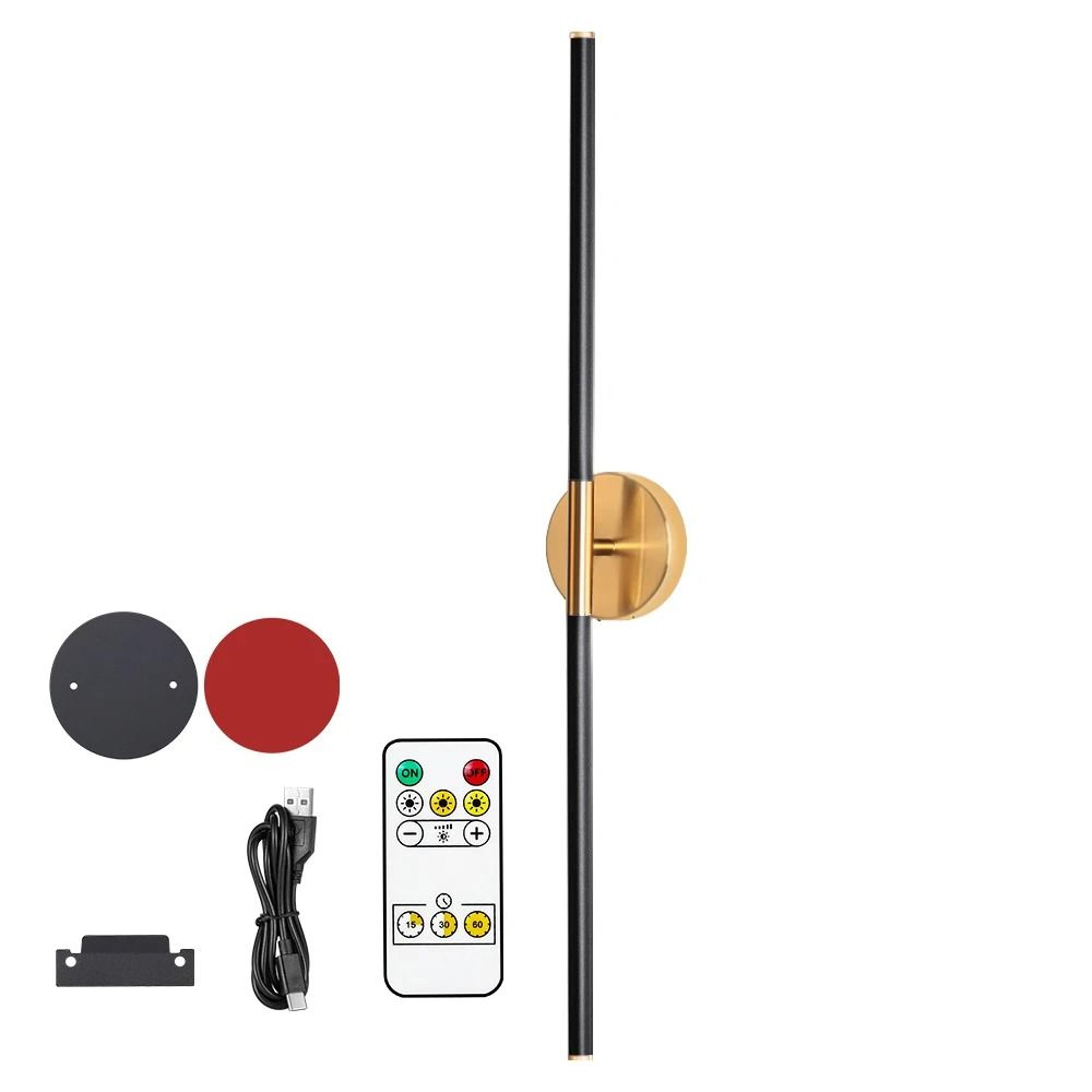 4400mah rechargeable magnetic led wall light with remote control