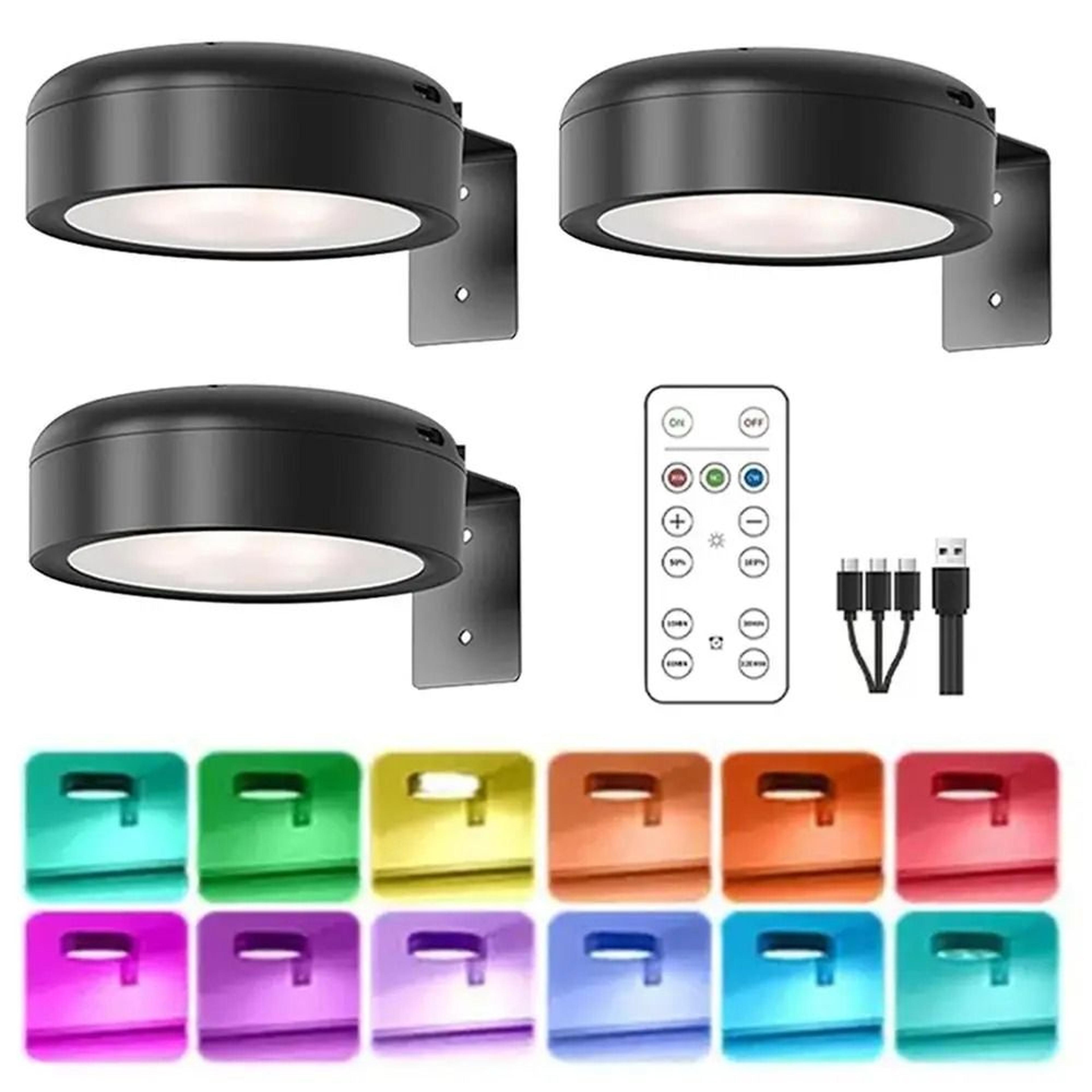 magnetic rechargeable led picture light with remote timer