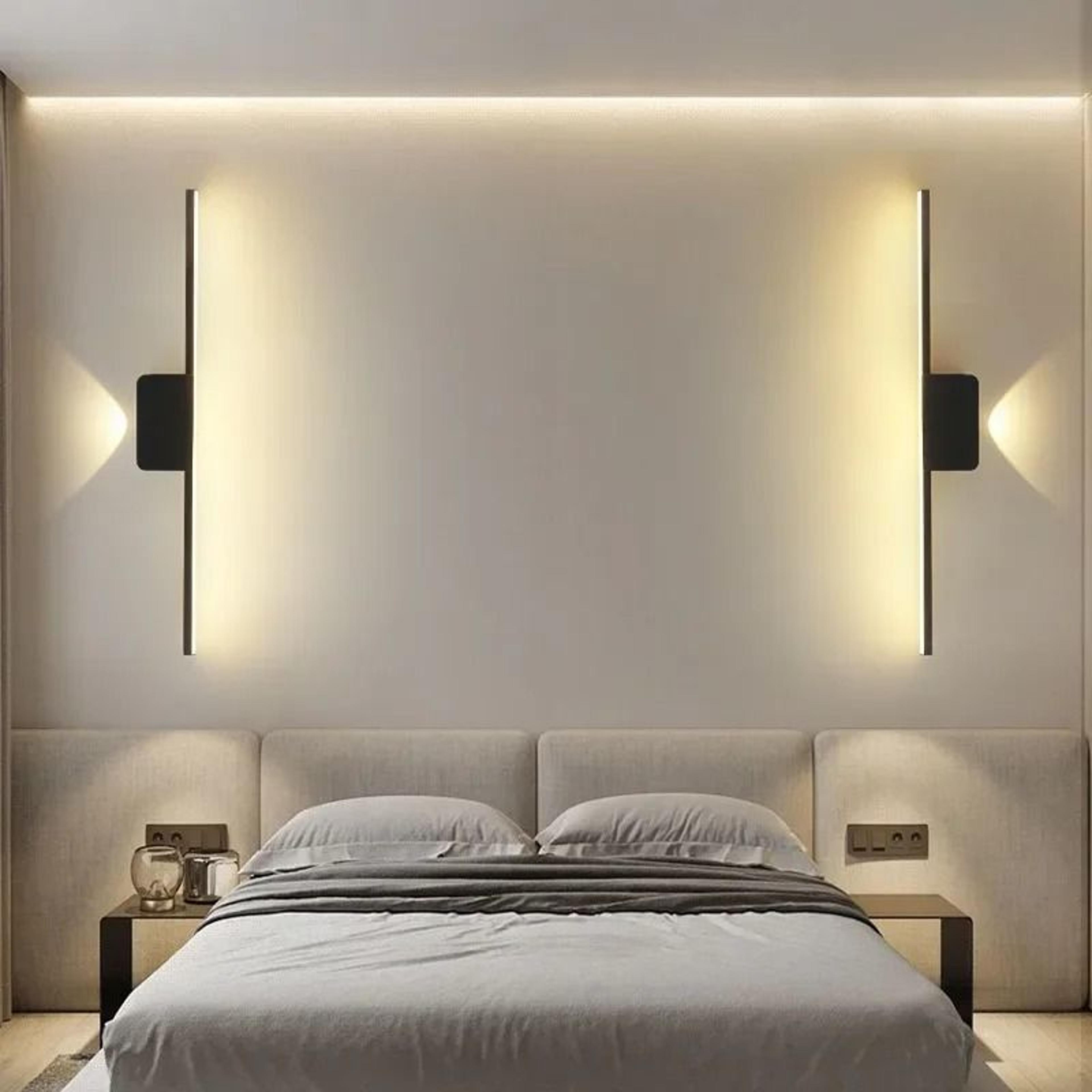 minimalist long strip led wall sconce for bedroom and living room