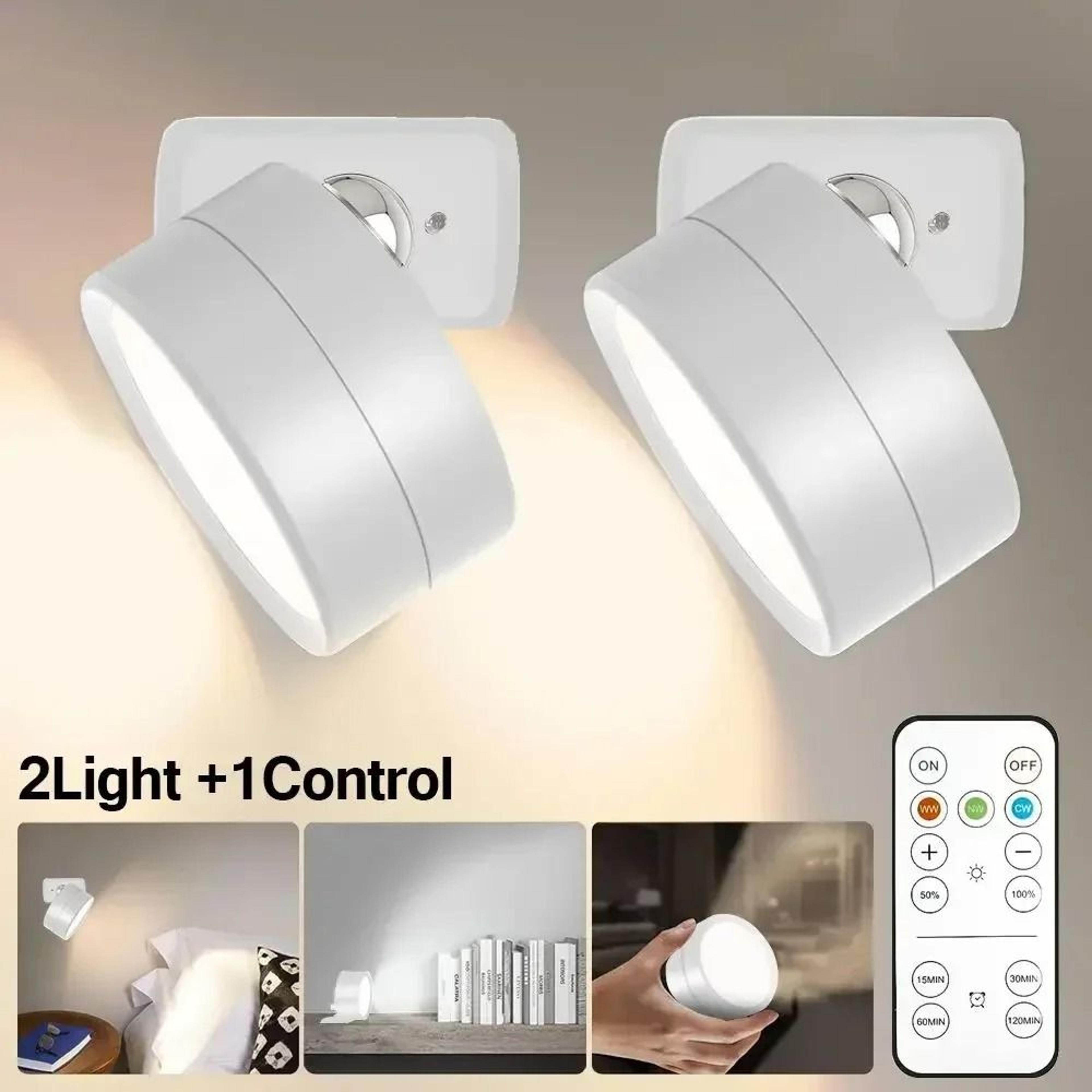 magnetic rechargeable led wall sconce with 360 degree rotation