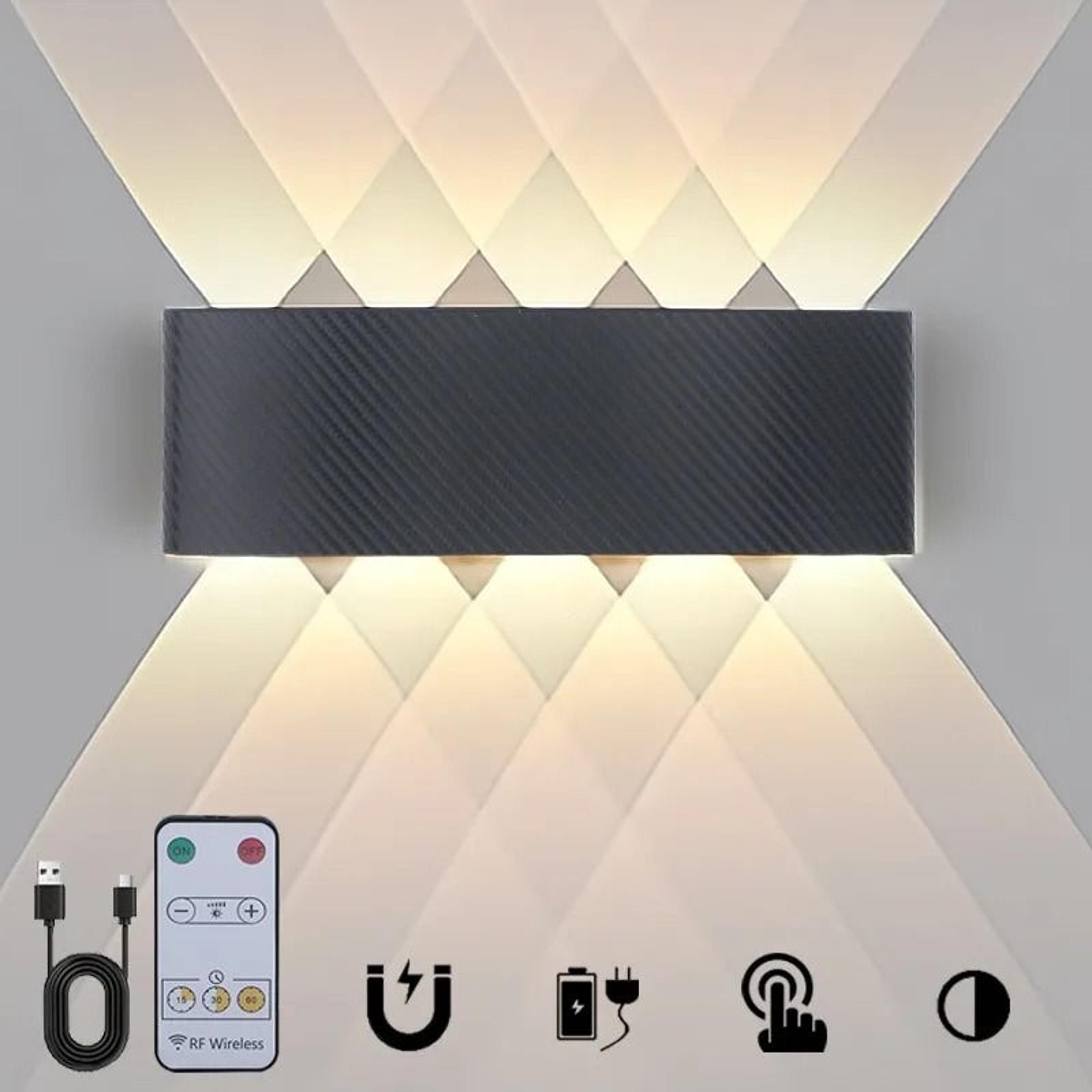 magnetic rechargeable bedside spotlight with remote