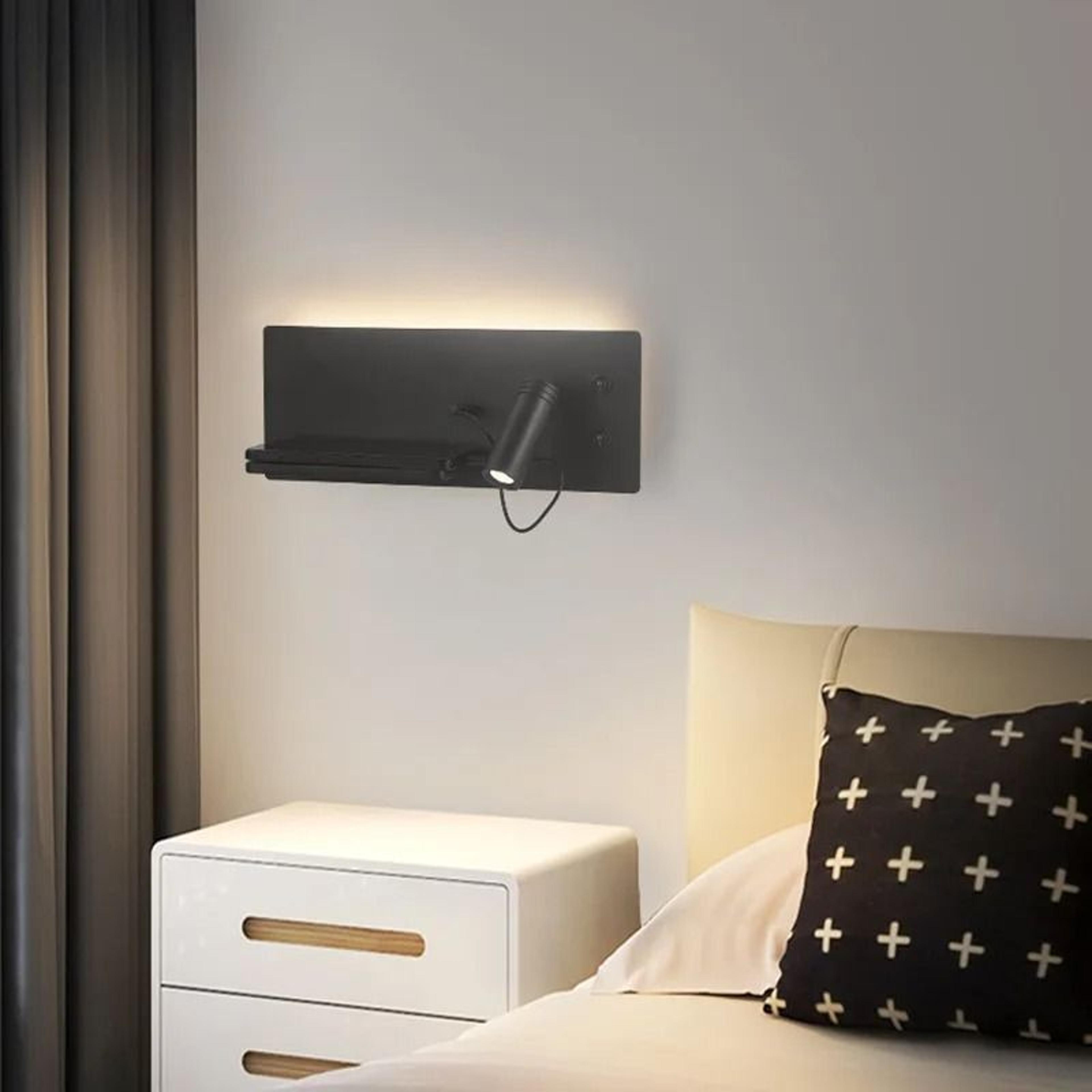 adjustable led reading wall lamp with dual charging