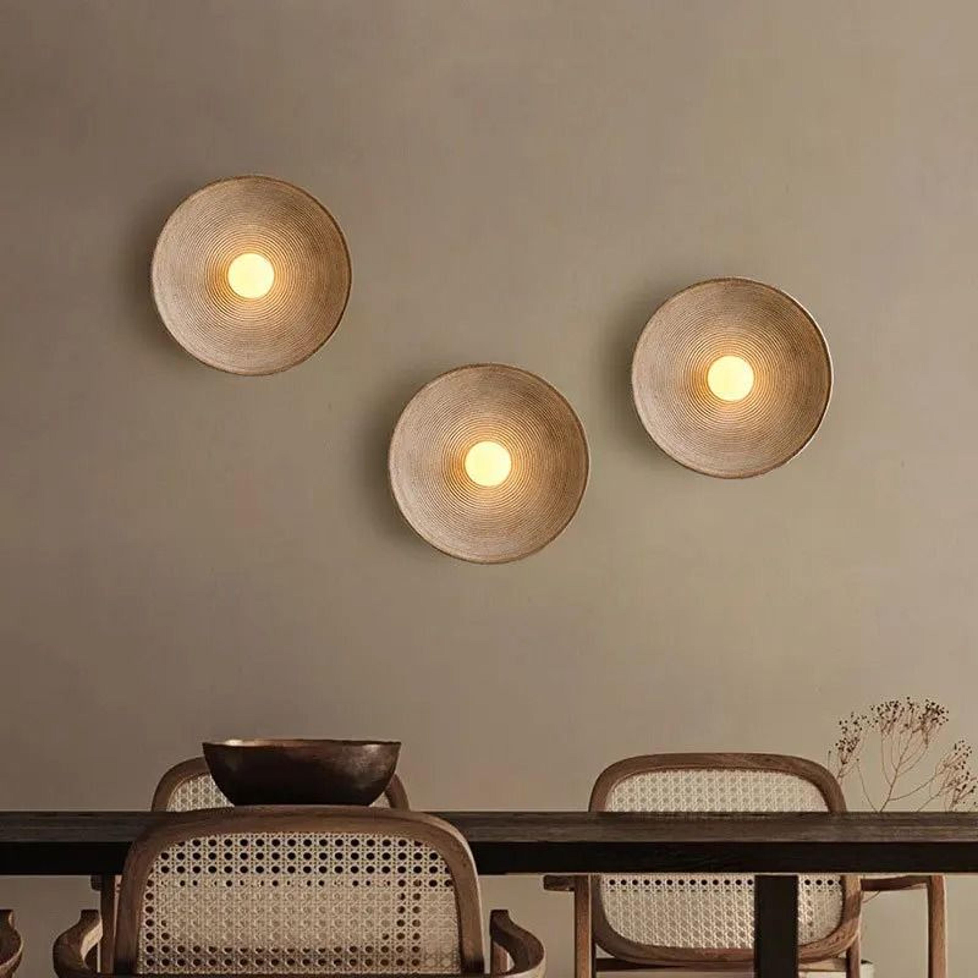serene wabi sabi nordic led wall lamp
