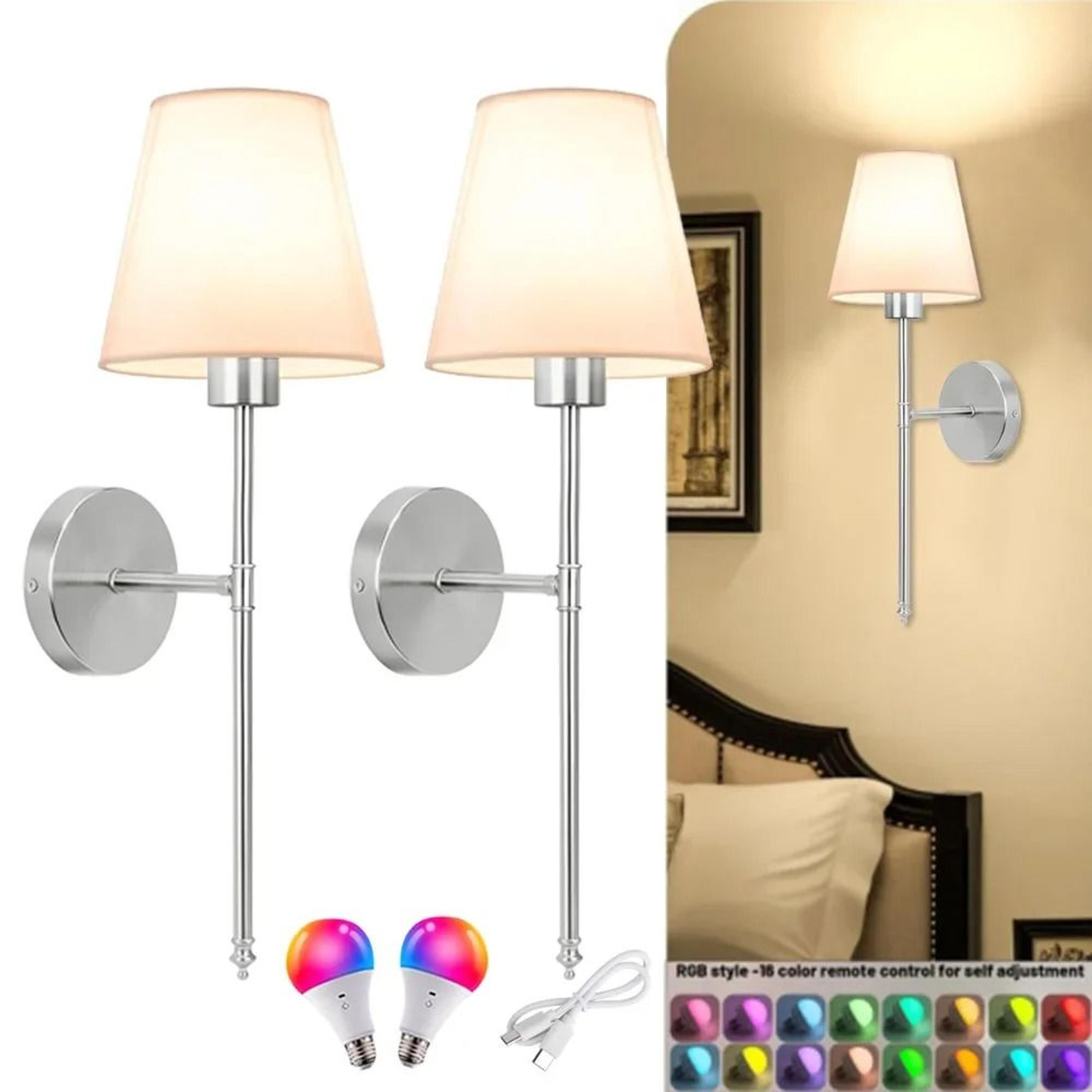 nordic rgb rechargeable wall sconce