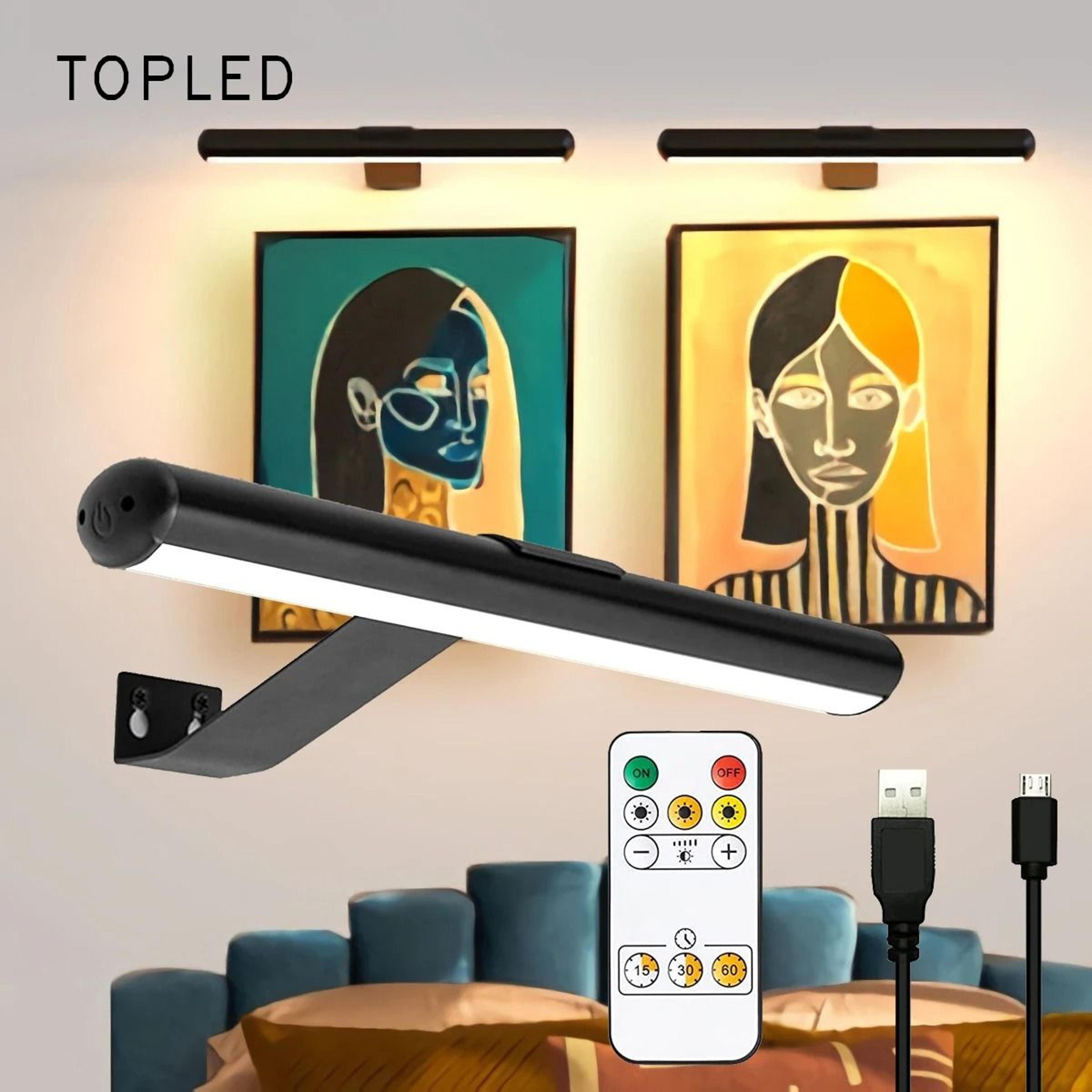 wireless rechargeable picture light with remote