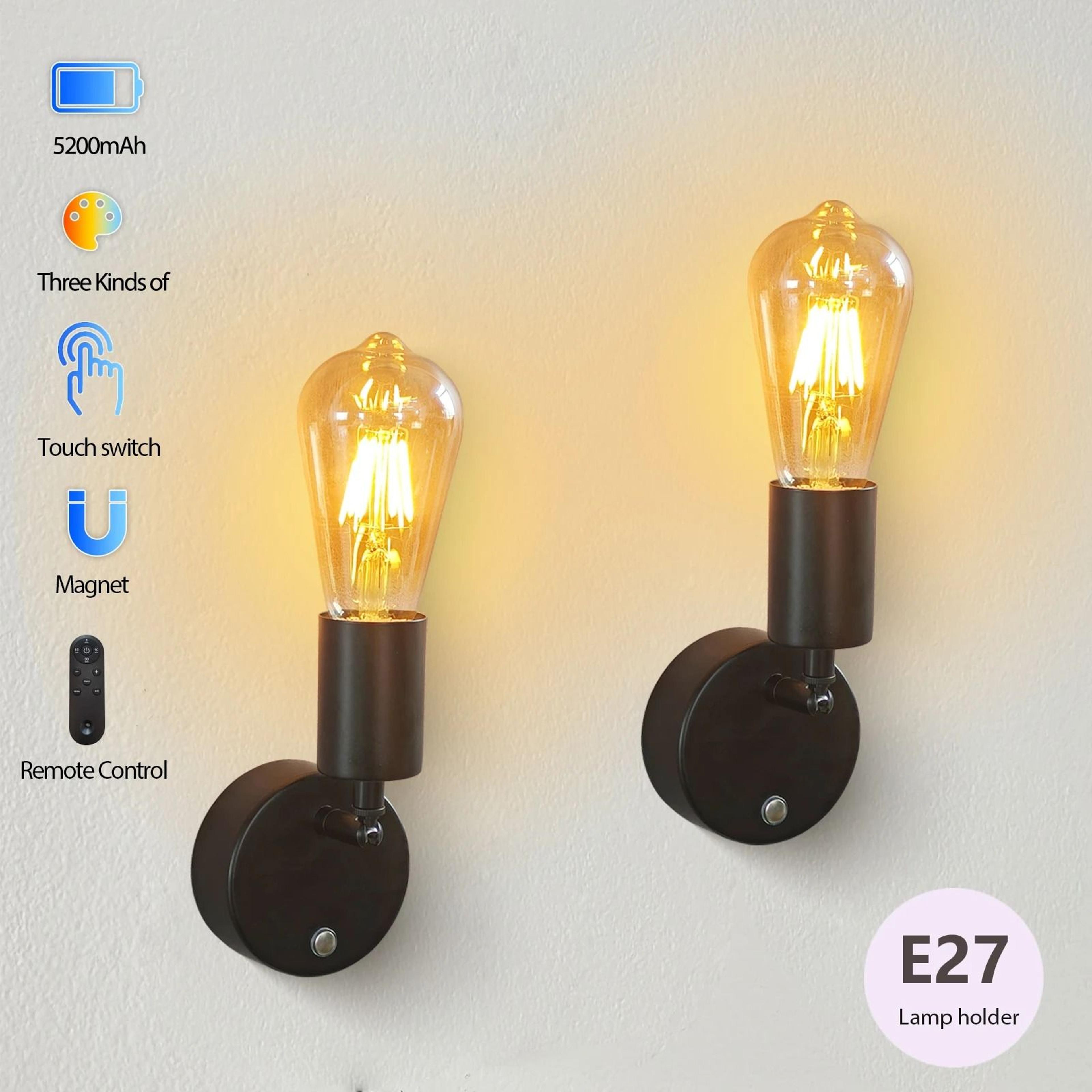 industrial rechargeable wall sconce with remote control