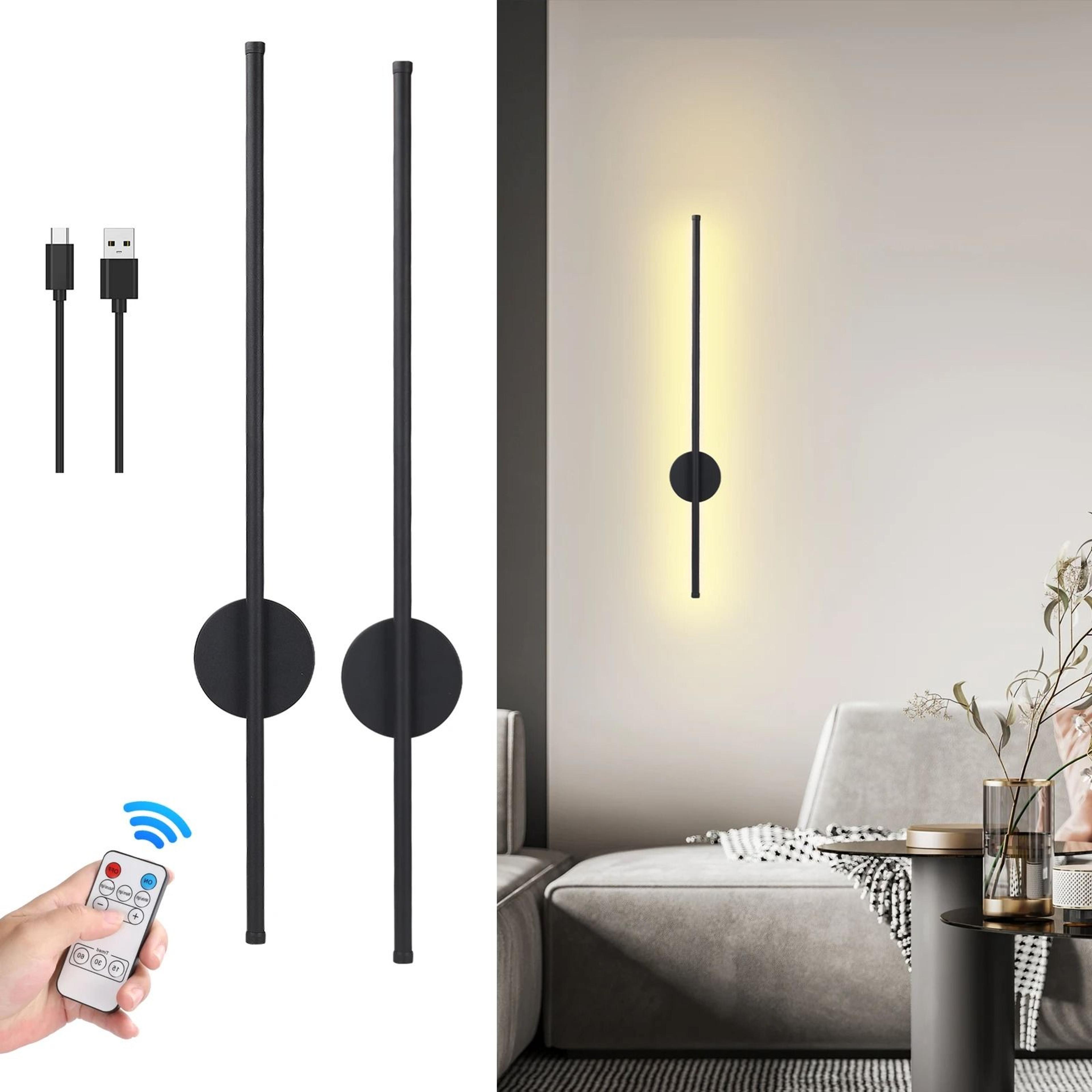 modern rechargeable led wall light with remote control