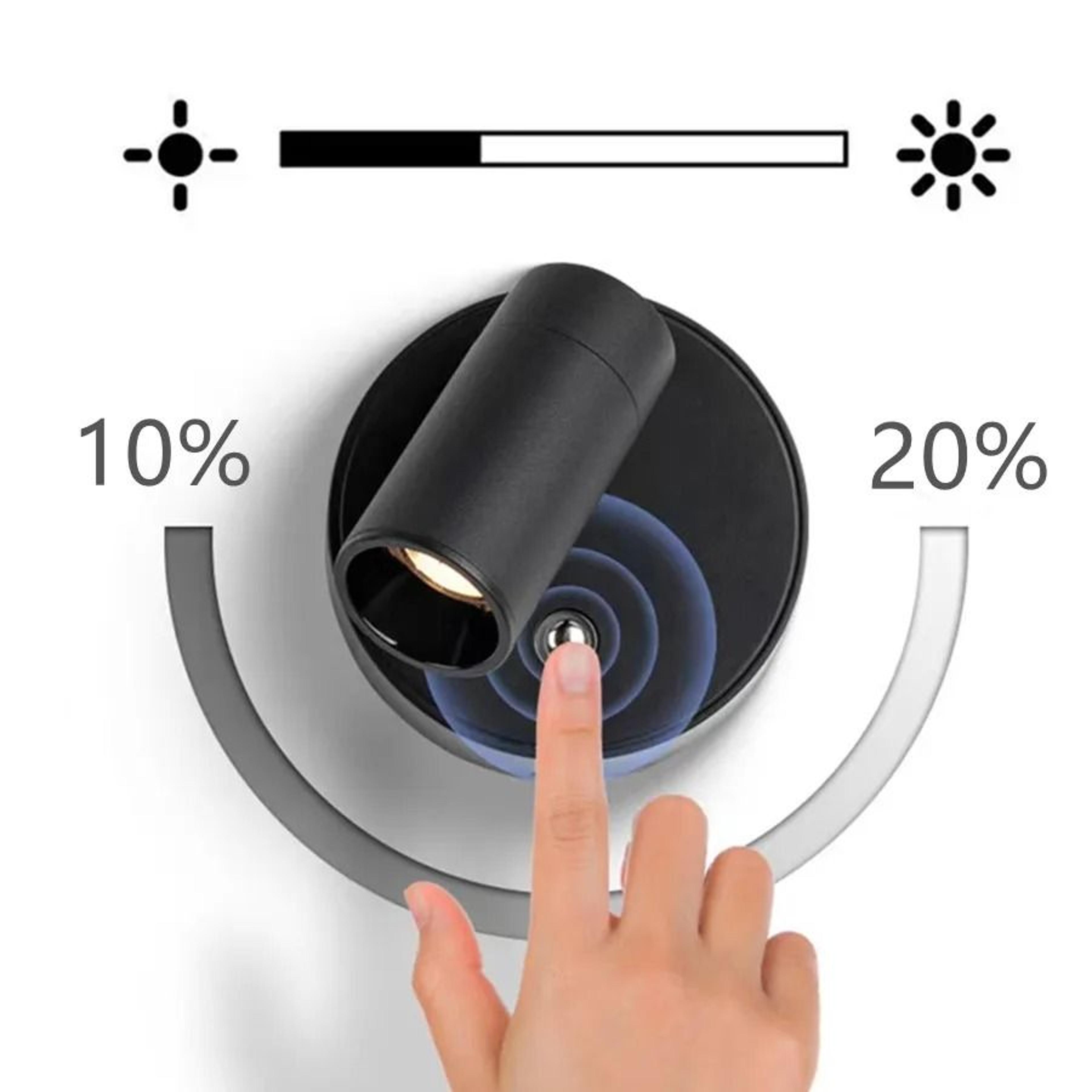 magnetic rechargeable led wall light with touch dimming