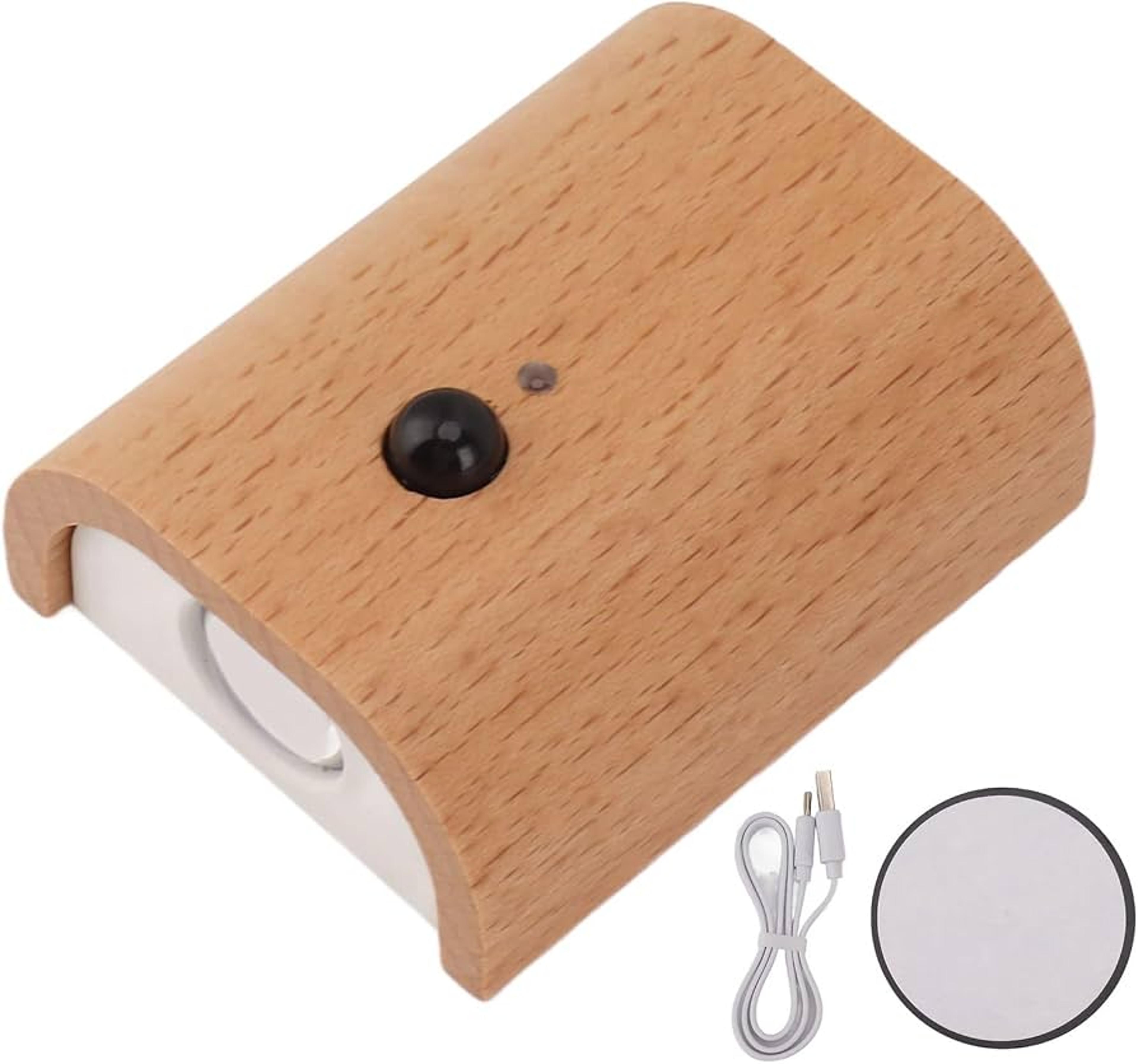 wooden rechargeable motion sensor night light