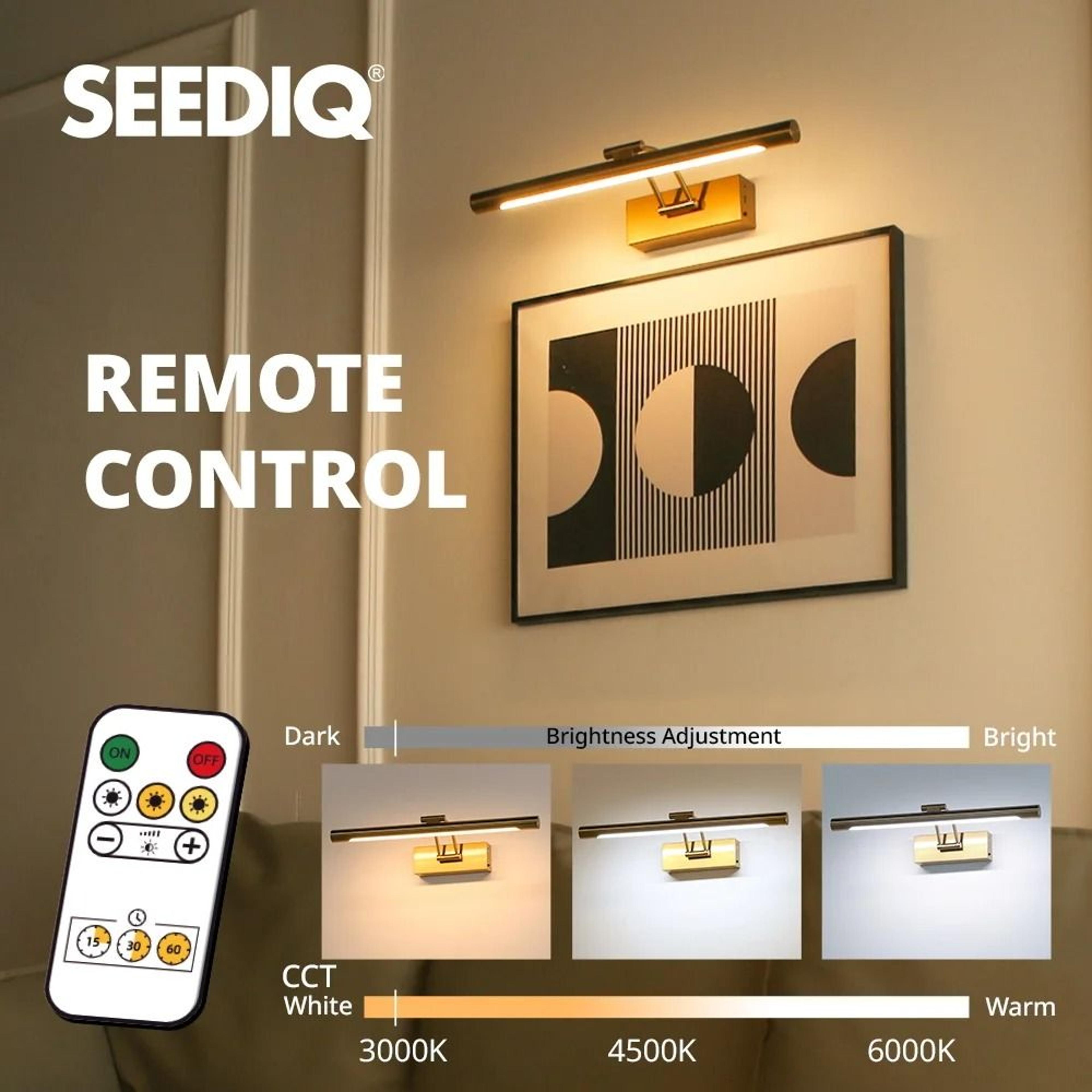 long lasting rechargeable led picture light with remote control