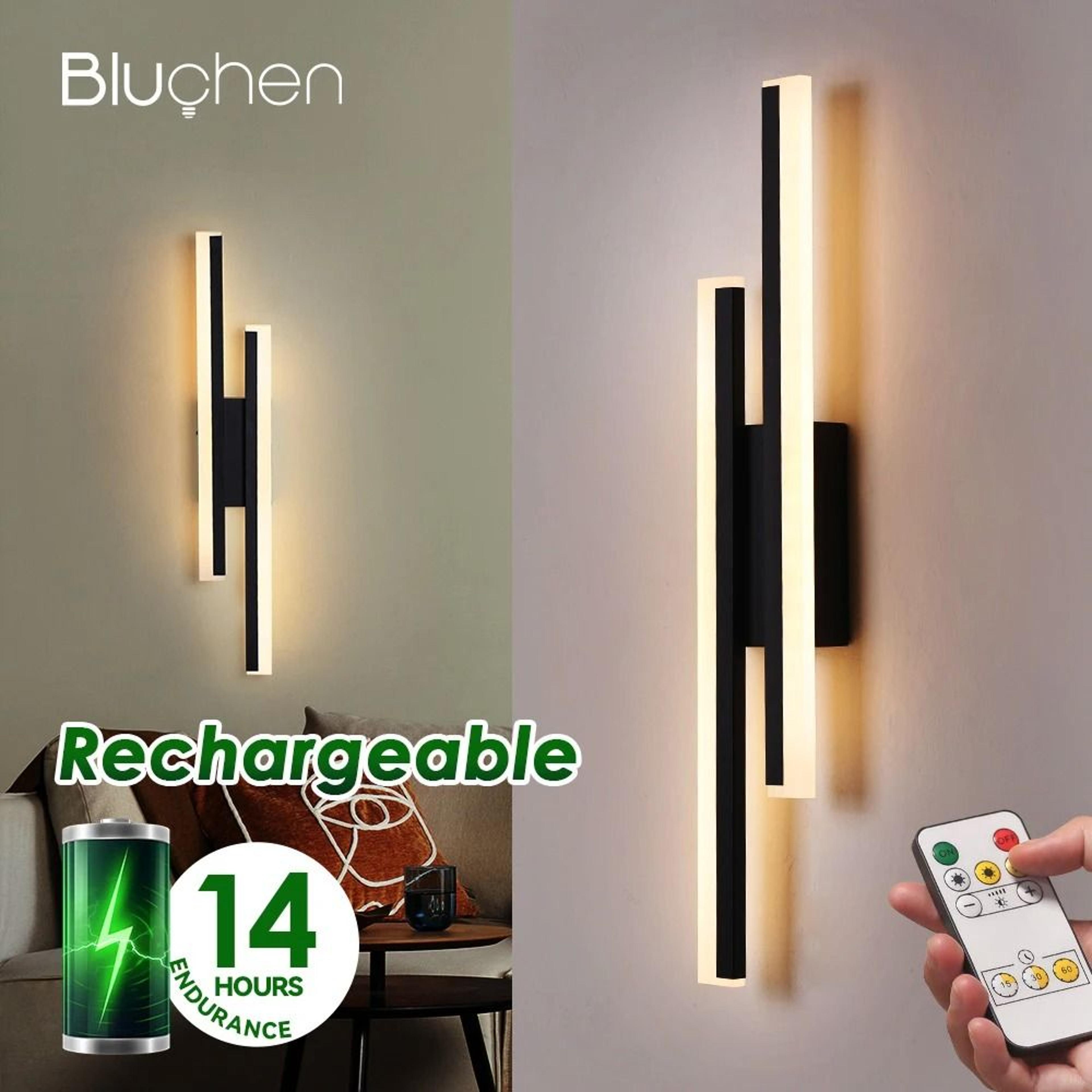 long lasting rechargeable led wall sconce