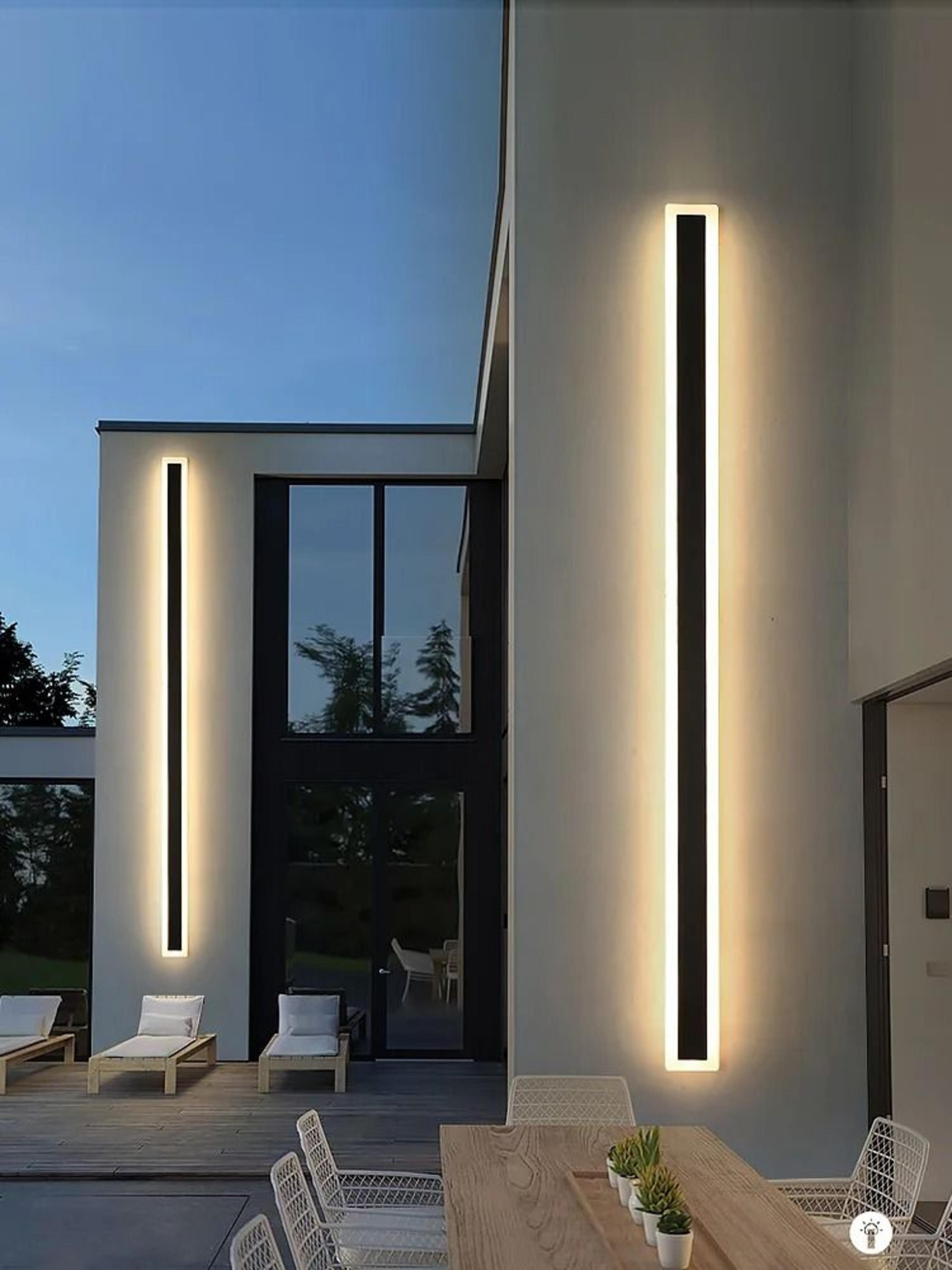 modern ip65 long strip outdoor led wall light