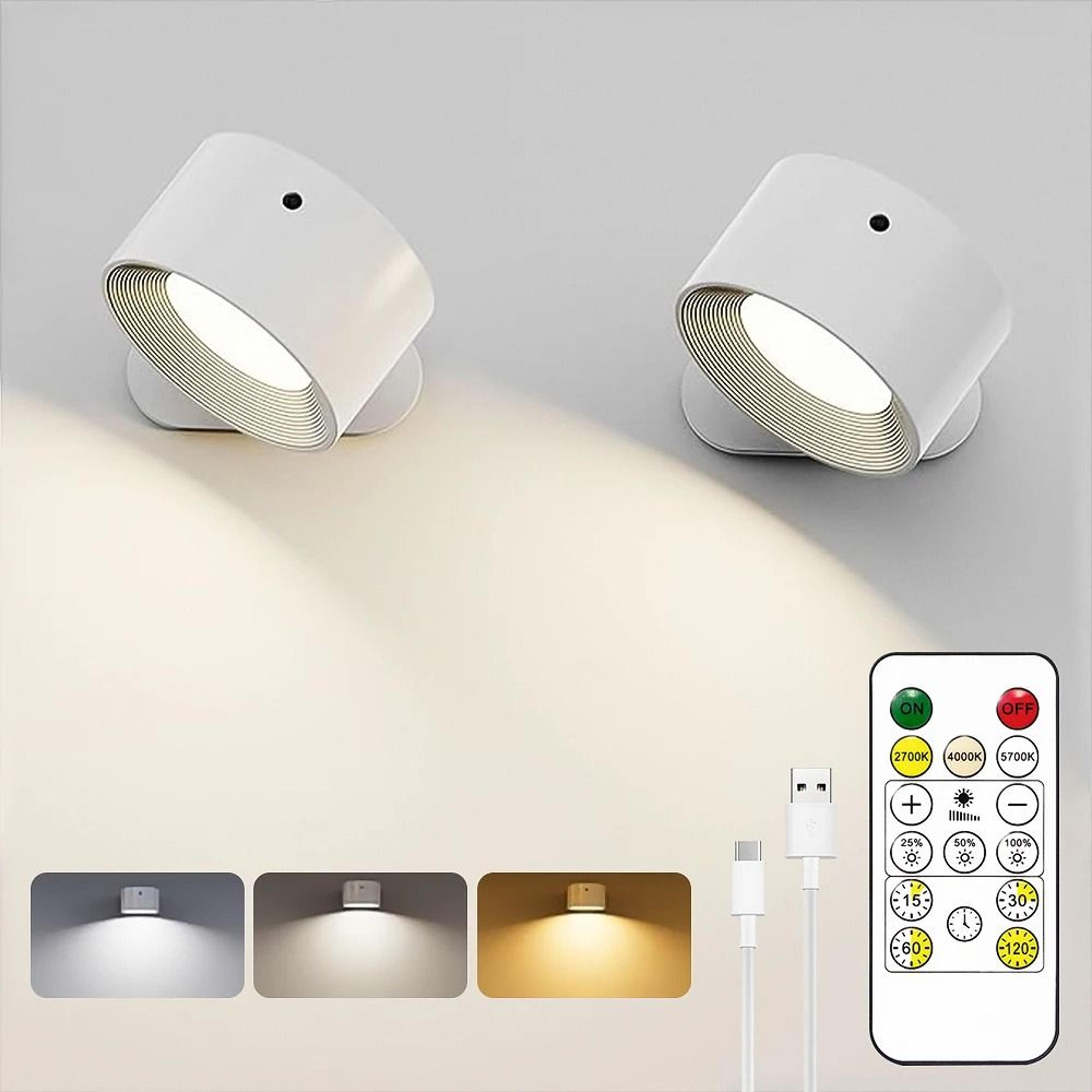 lumaflex magnetic rechargeable wall sconce with remote