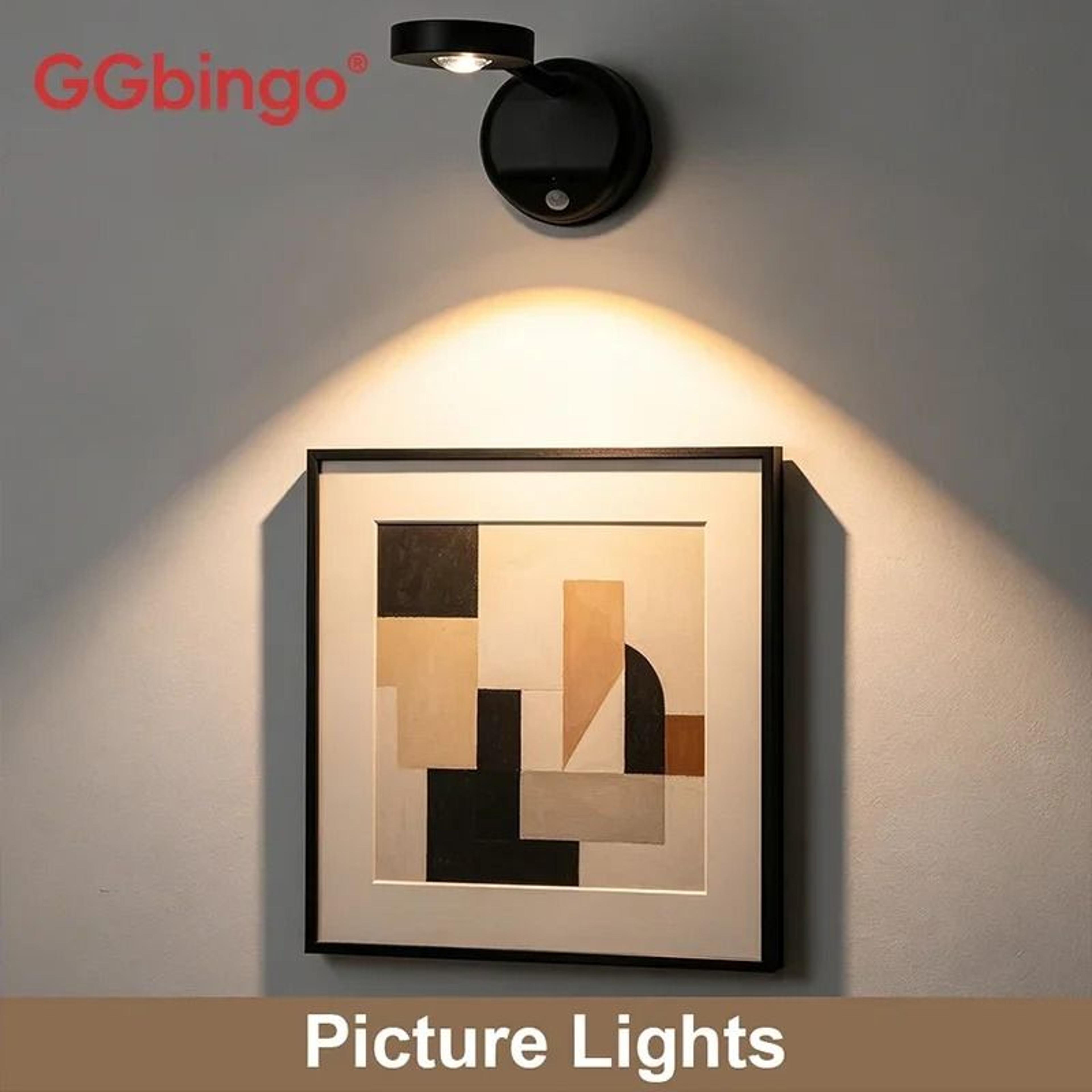 ggbingo rechargeable motion sensor picture light