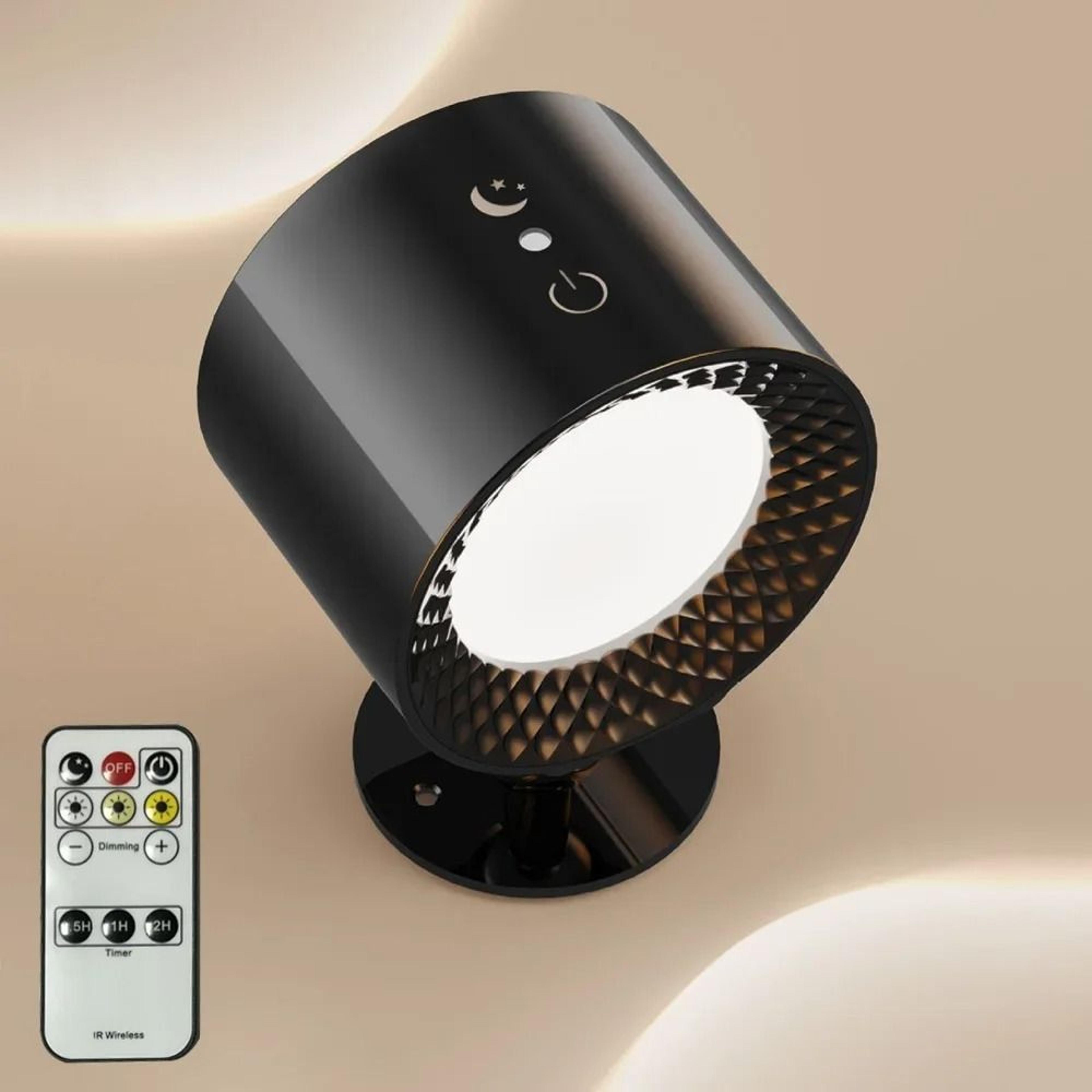 lumaease rechargeable cordless wall sconce with remote