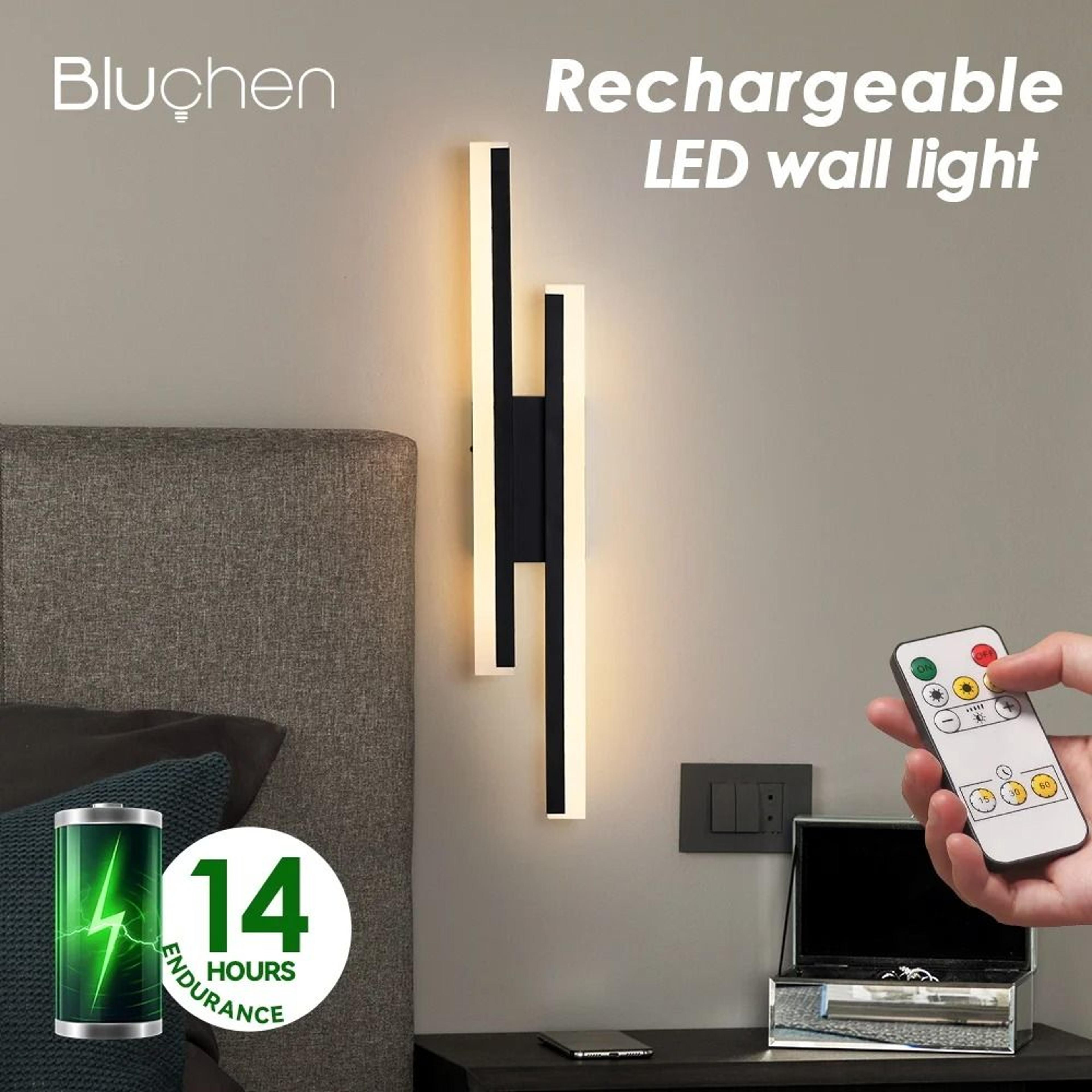 4400mah rechargeable wall lamp modern wireless led wall light