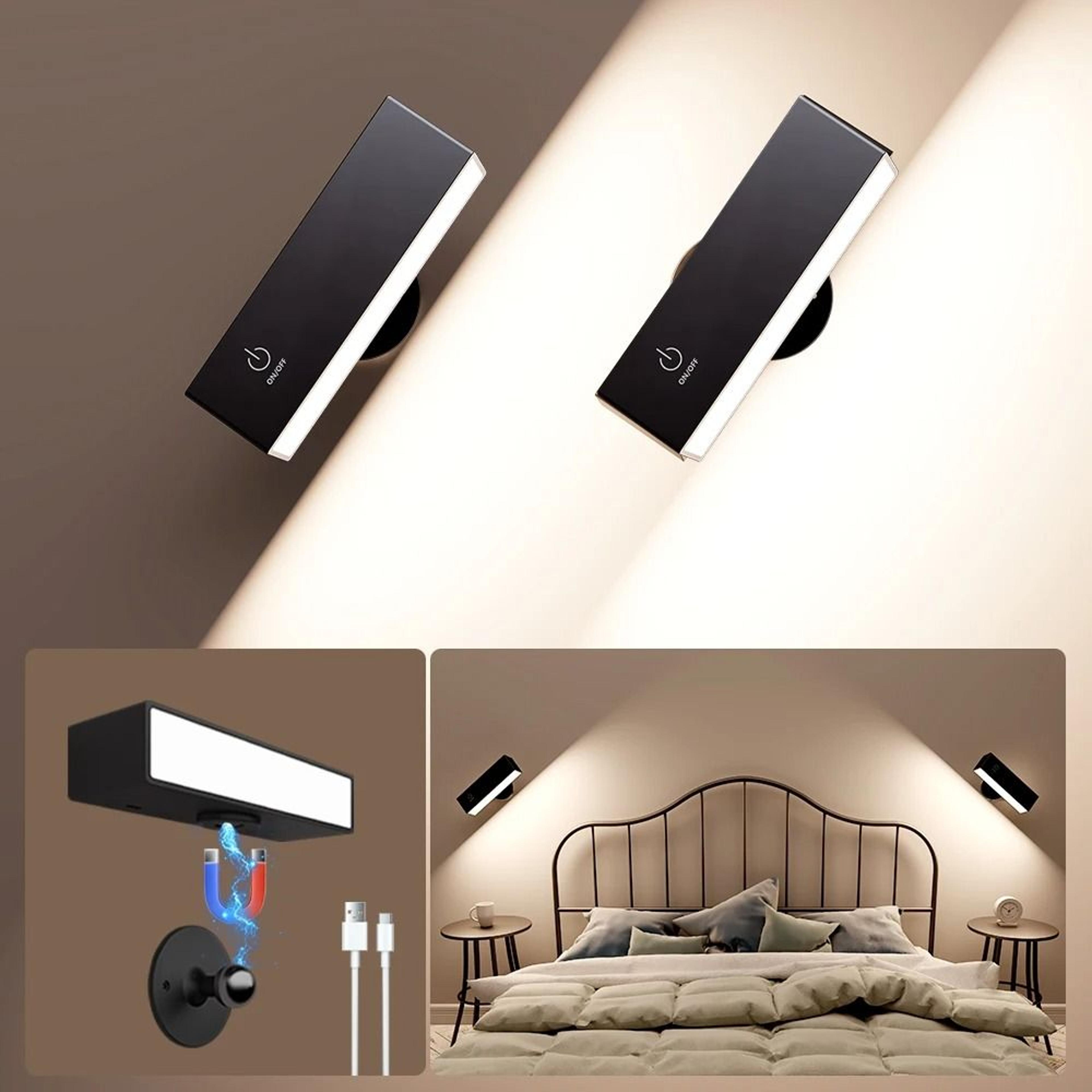 modern rechargeable magnetic wall sconce with 360 degree rotation