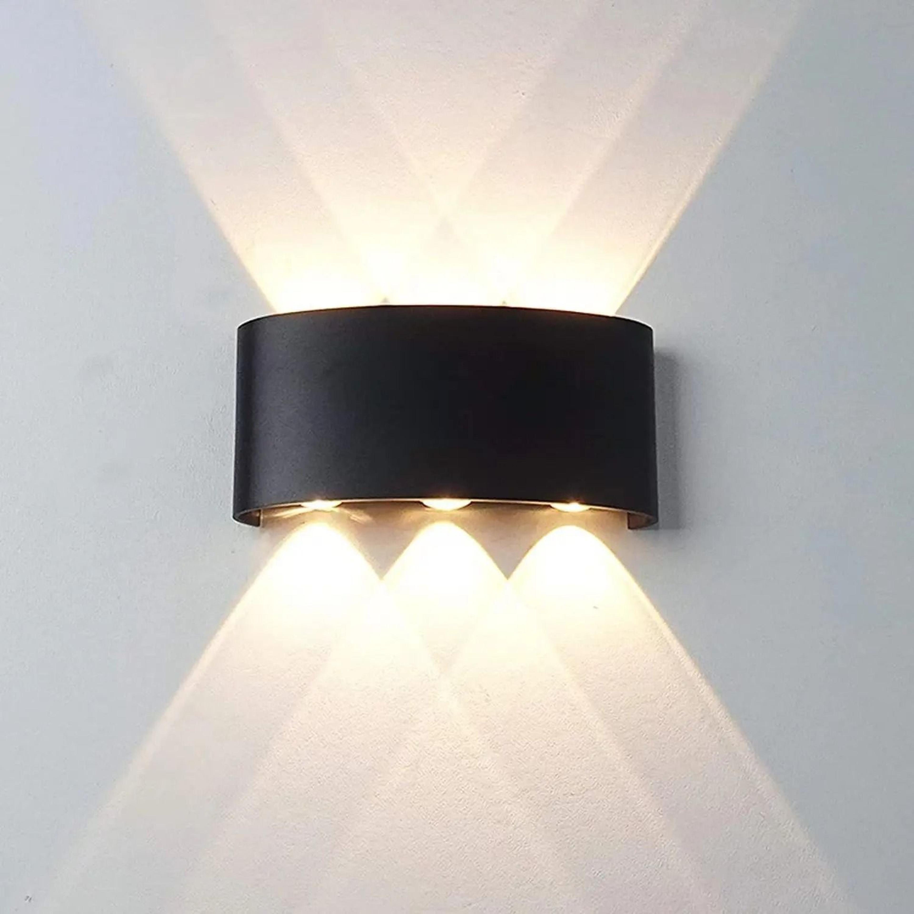 modern white led up down wall light for indoor and outdoor spaces