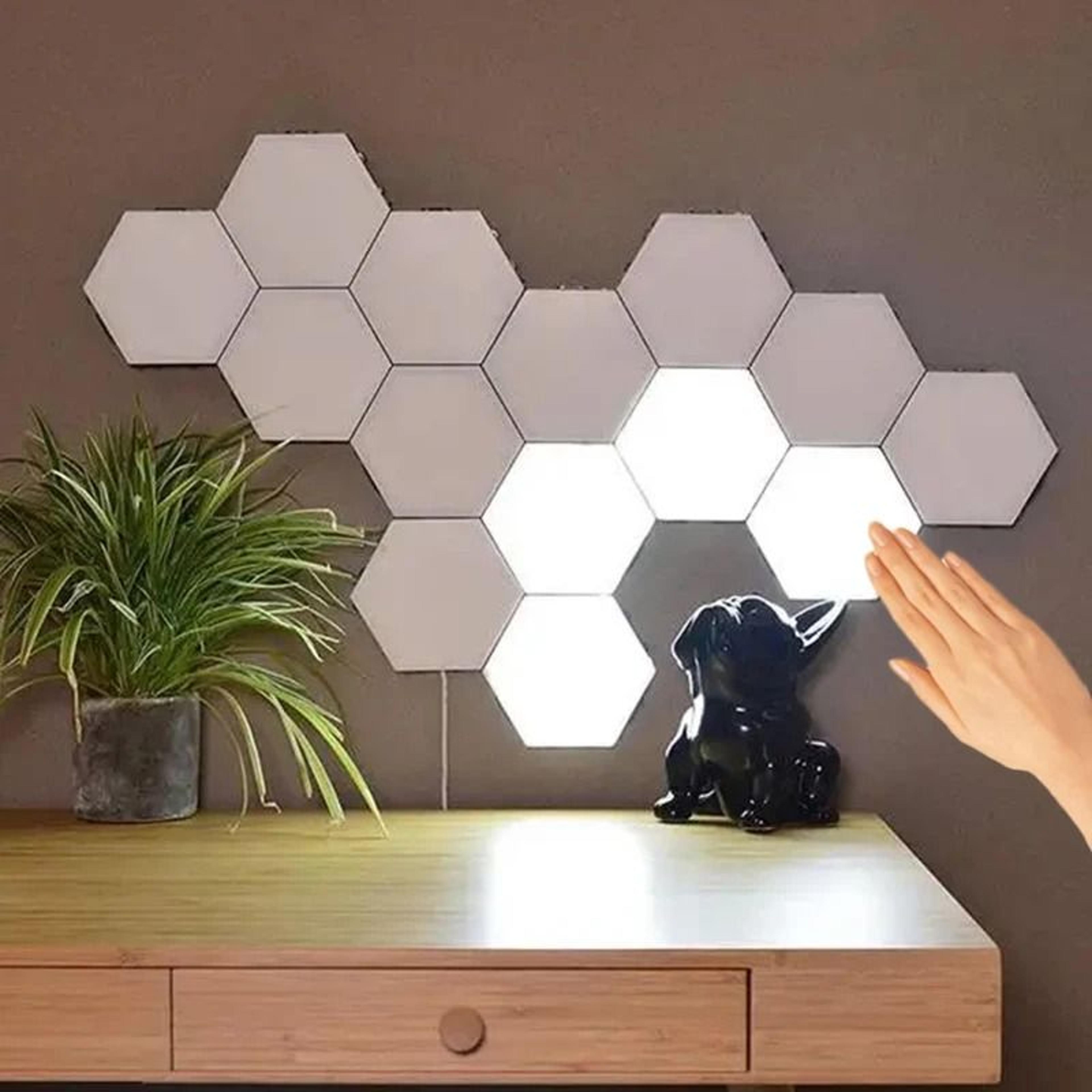 lumina hexagon touch led wall lights