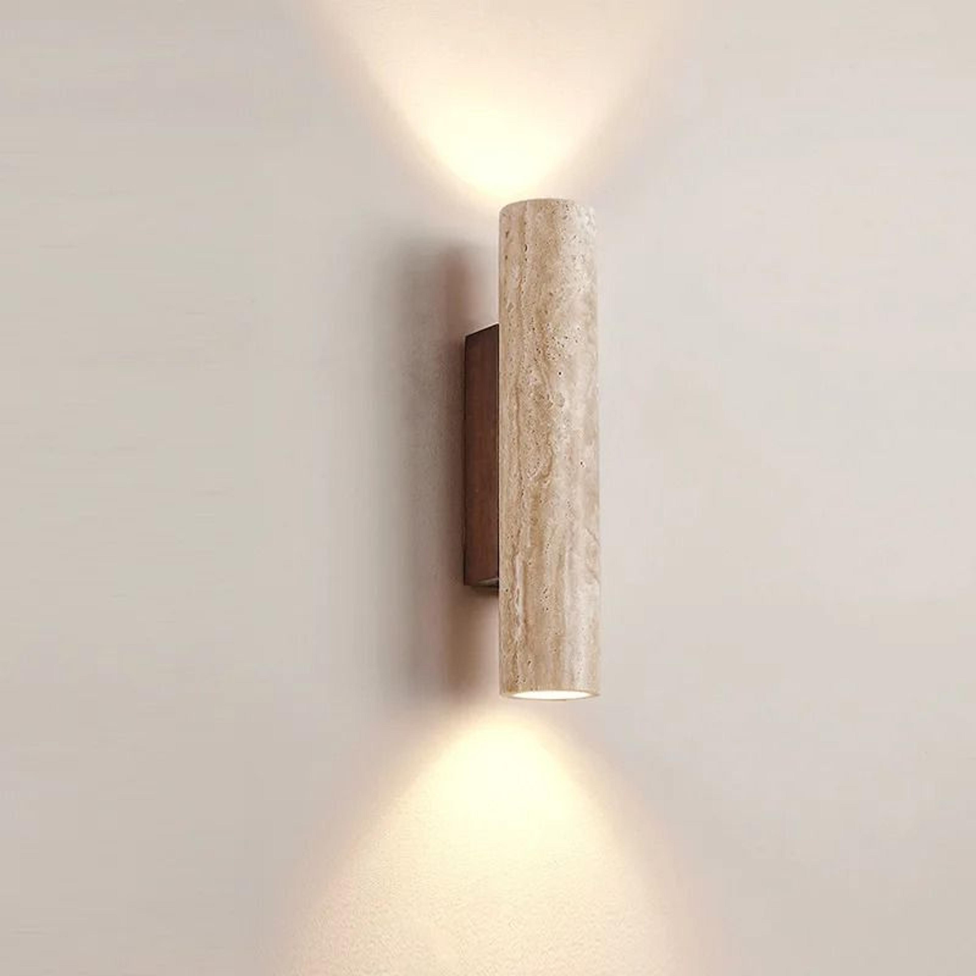 aurelia natural travertine wall sconce