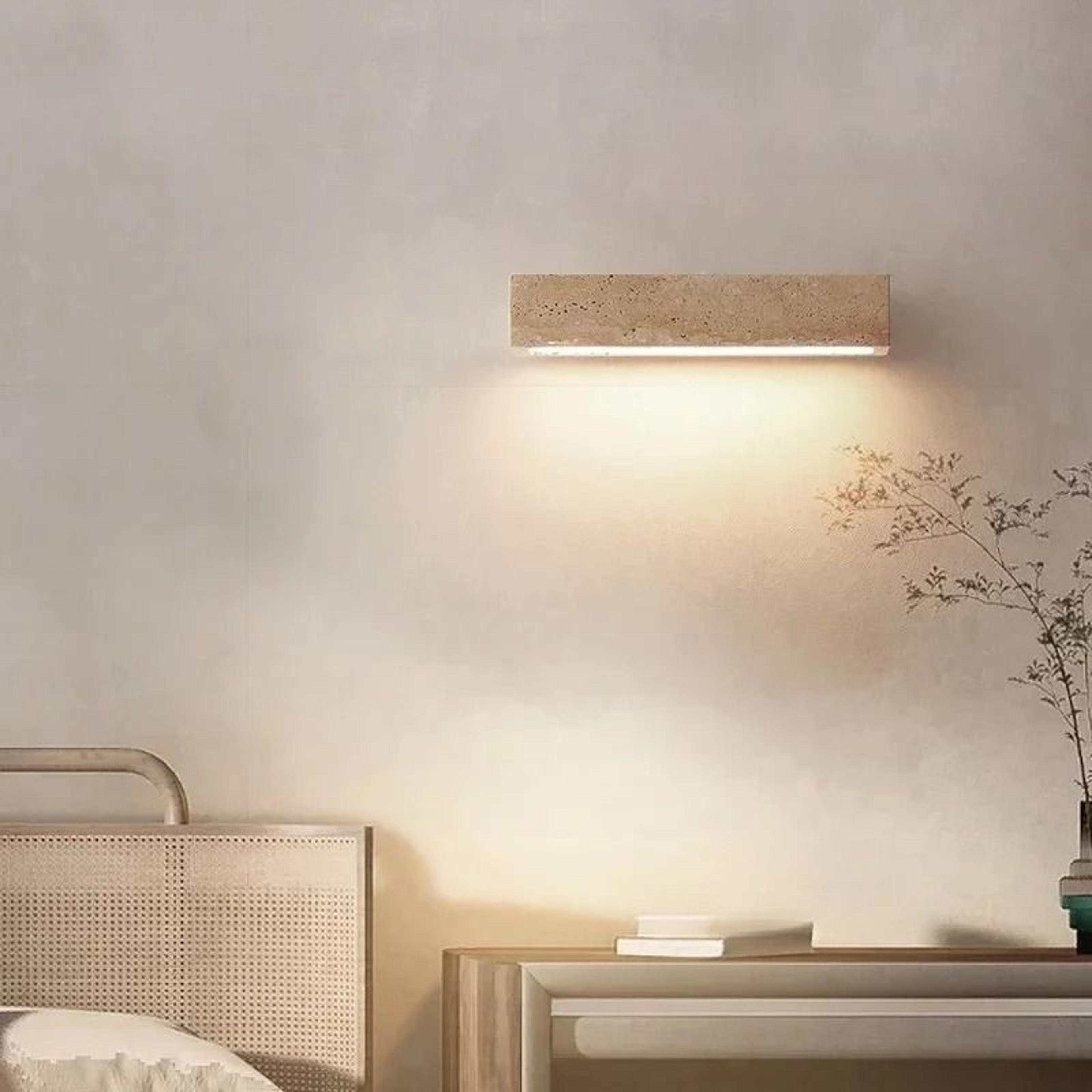 aven wabi sabi natural stone wall sconce