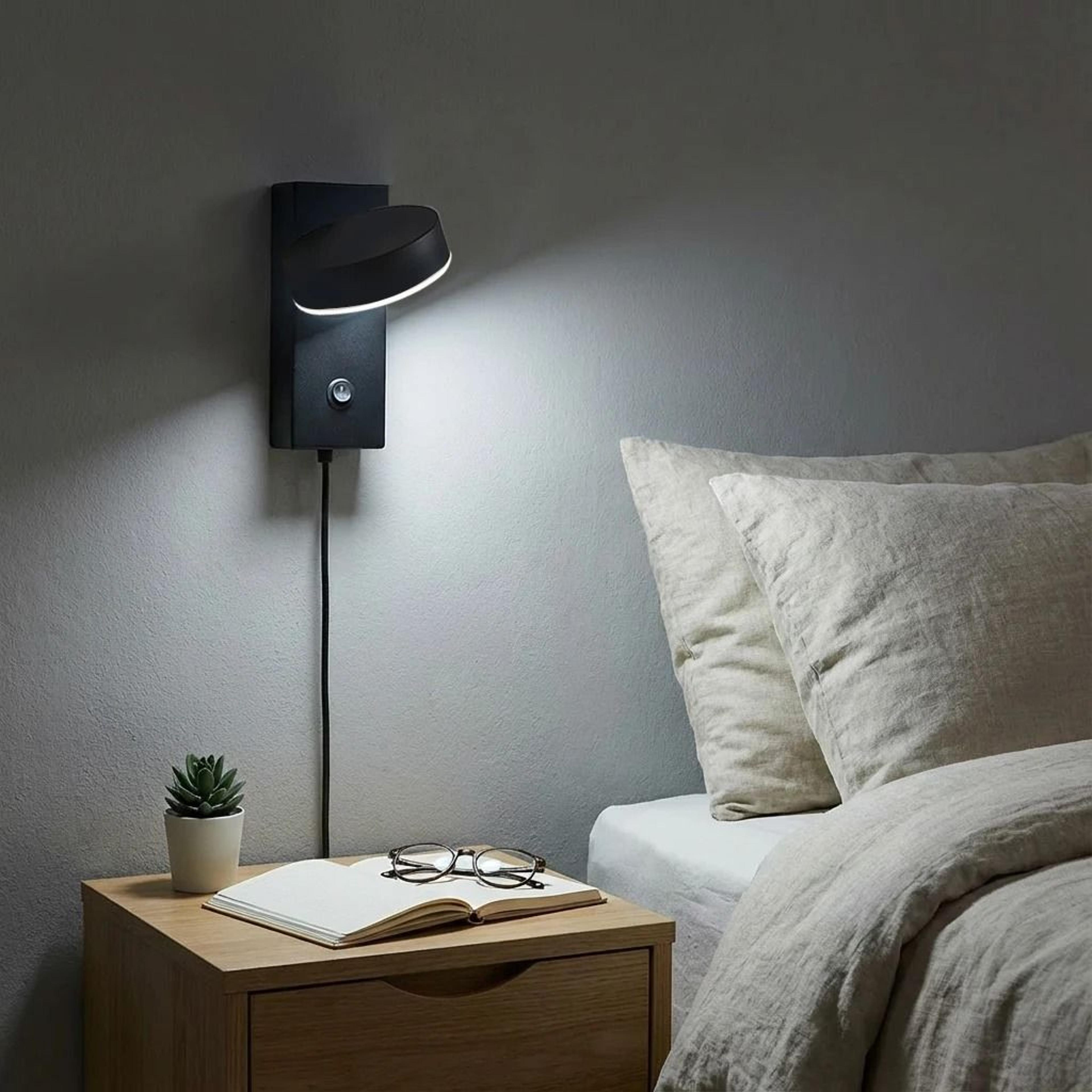 rotating 3w led wall reading light aluminum bedside lamp