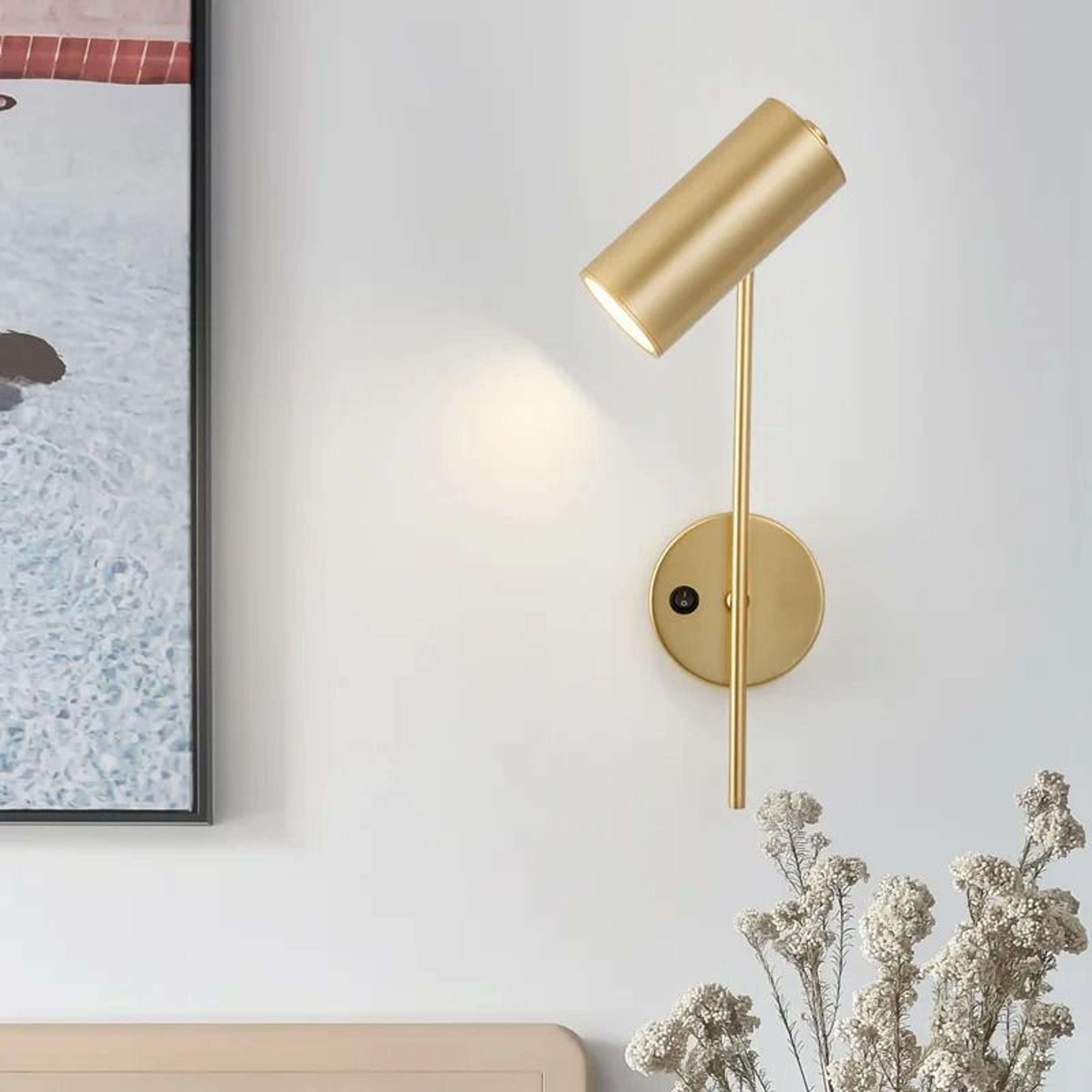 rotatable e27 wall reading lamp with switch modern bedside sconce