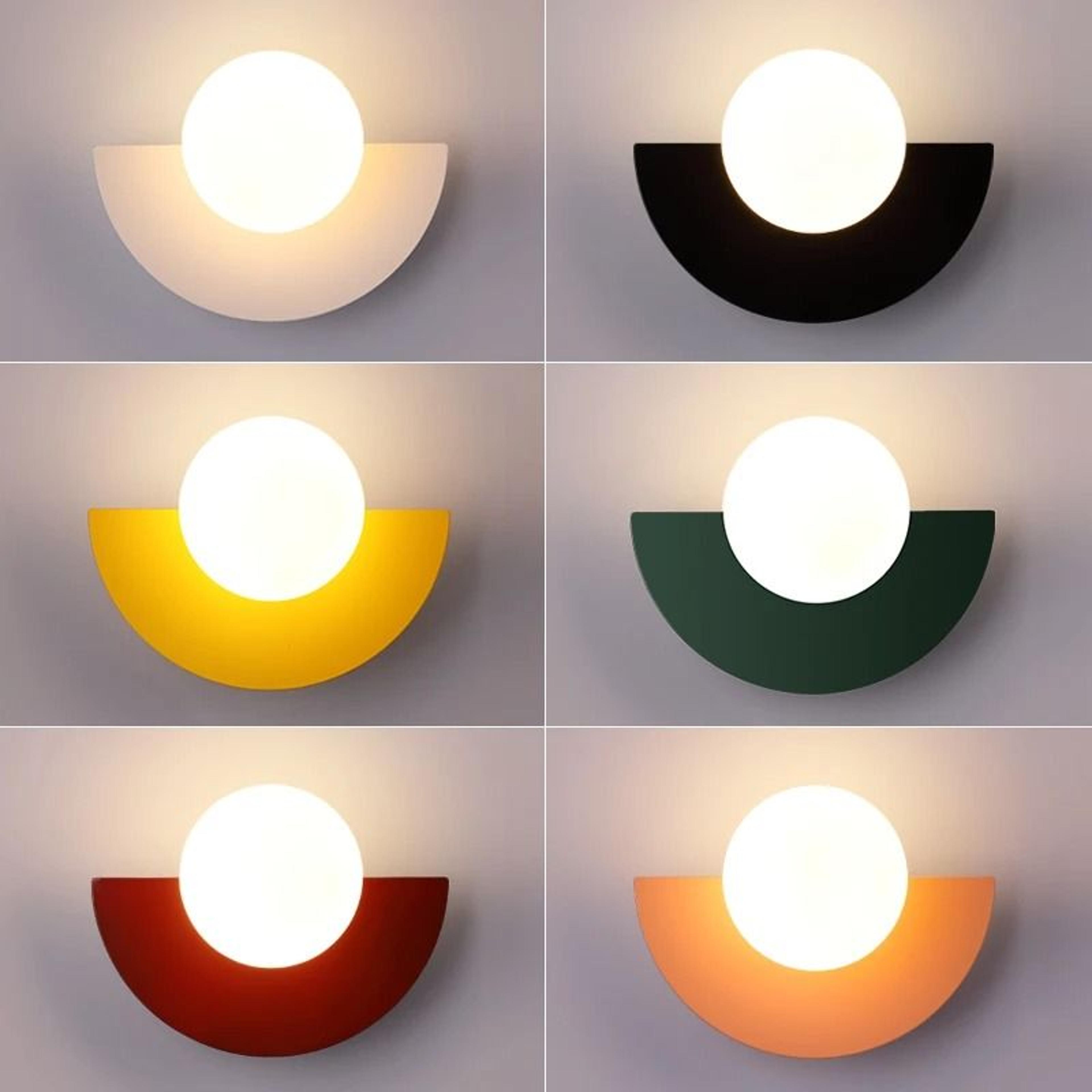 modern g9 globe wall sconce round led accent light