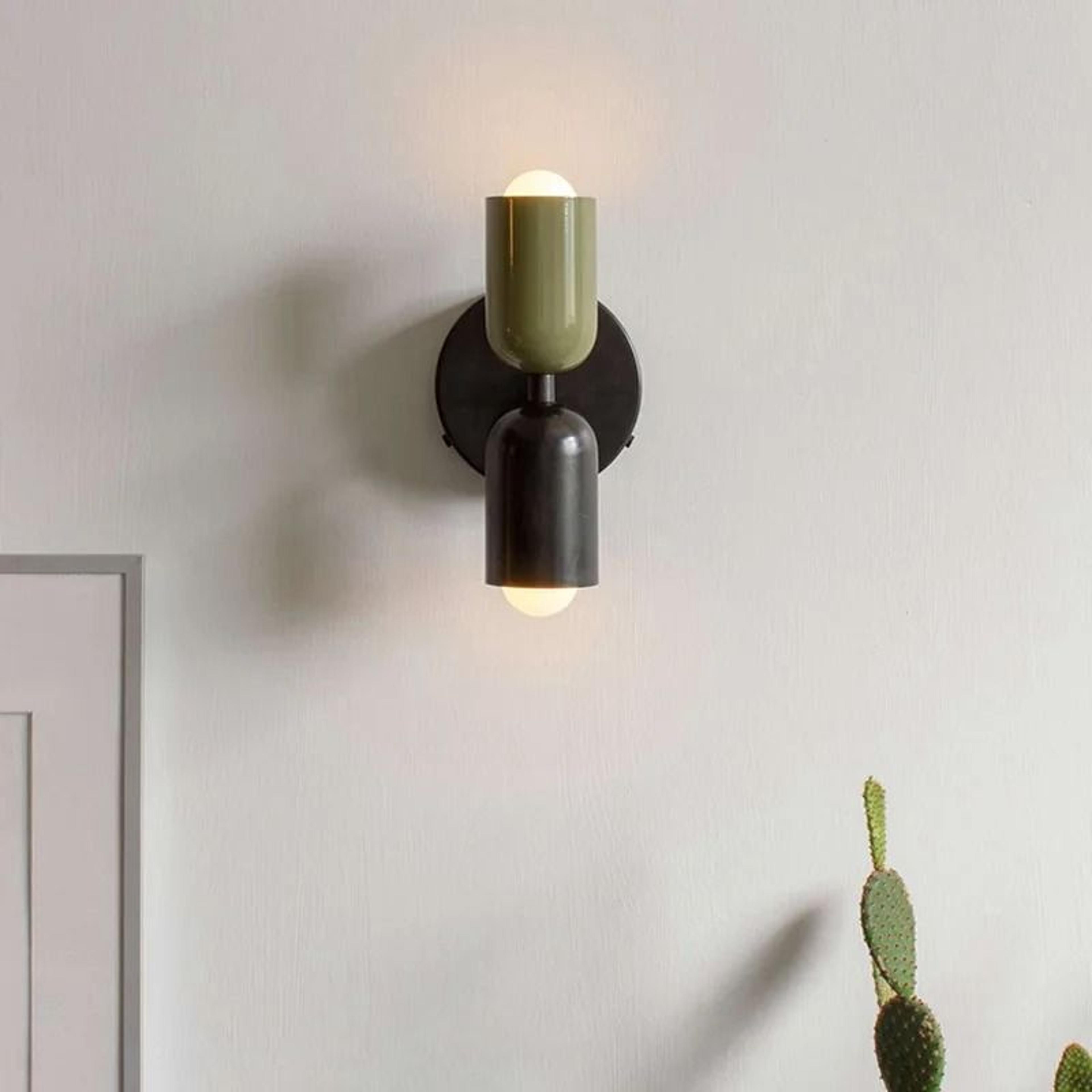 nordic macaron led wall lamp modern bedroom bedside light