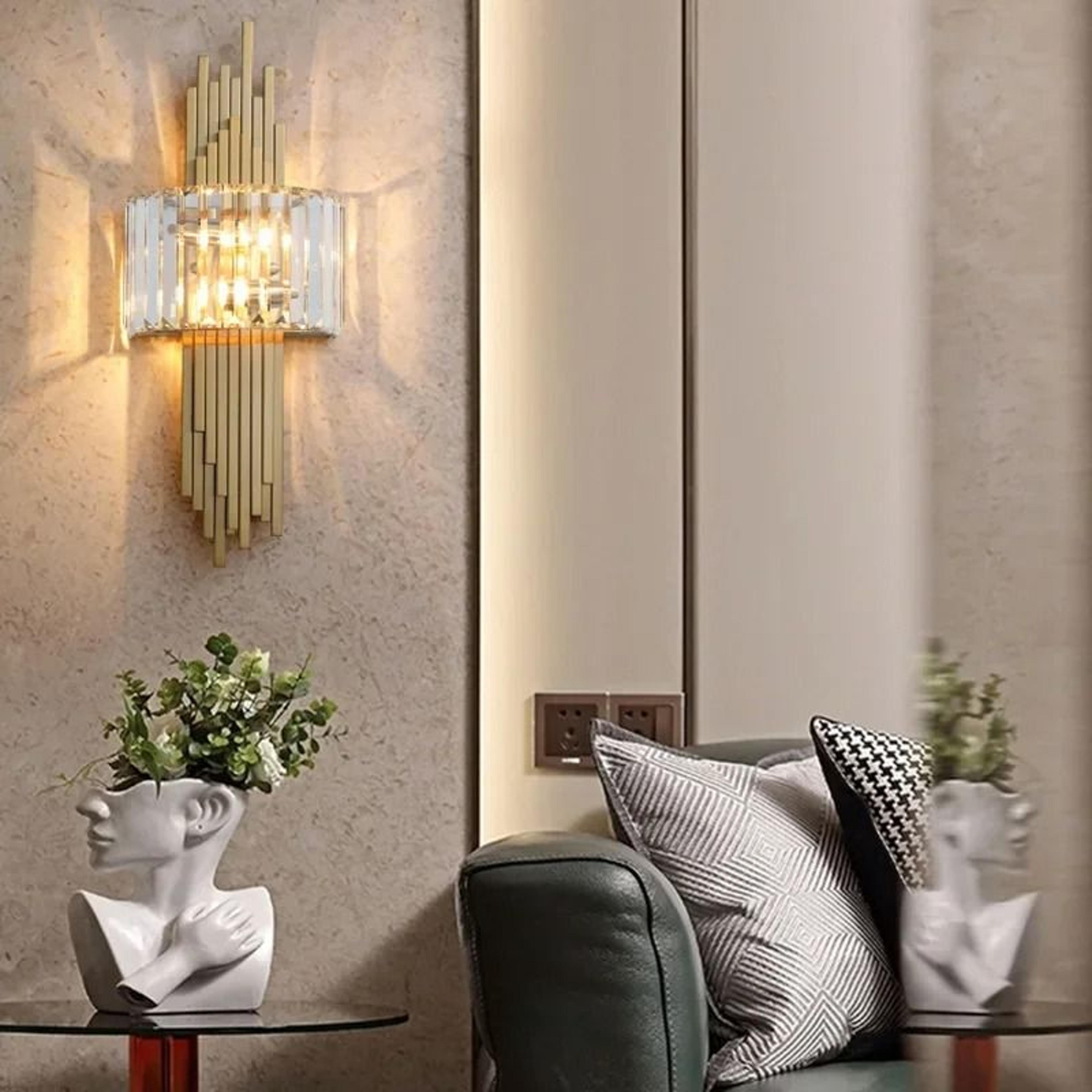 nordic luxury crystal wall sconce modern wall lamp for living room and hallway