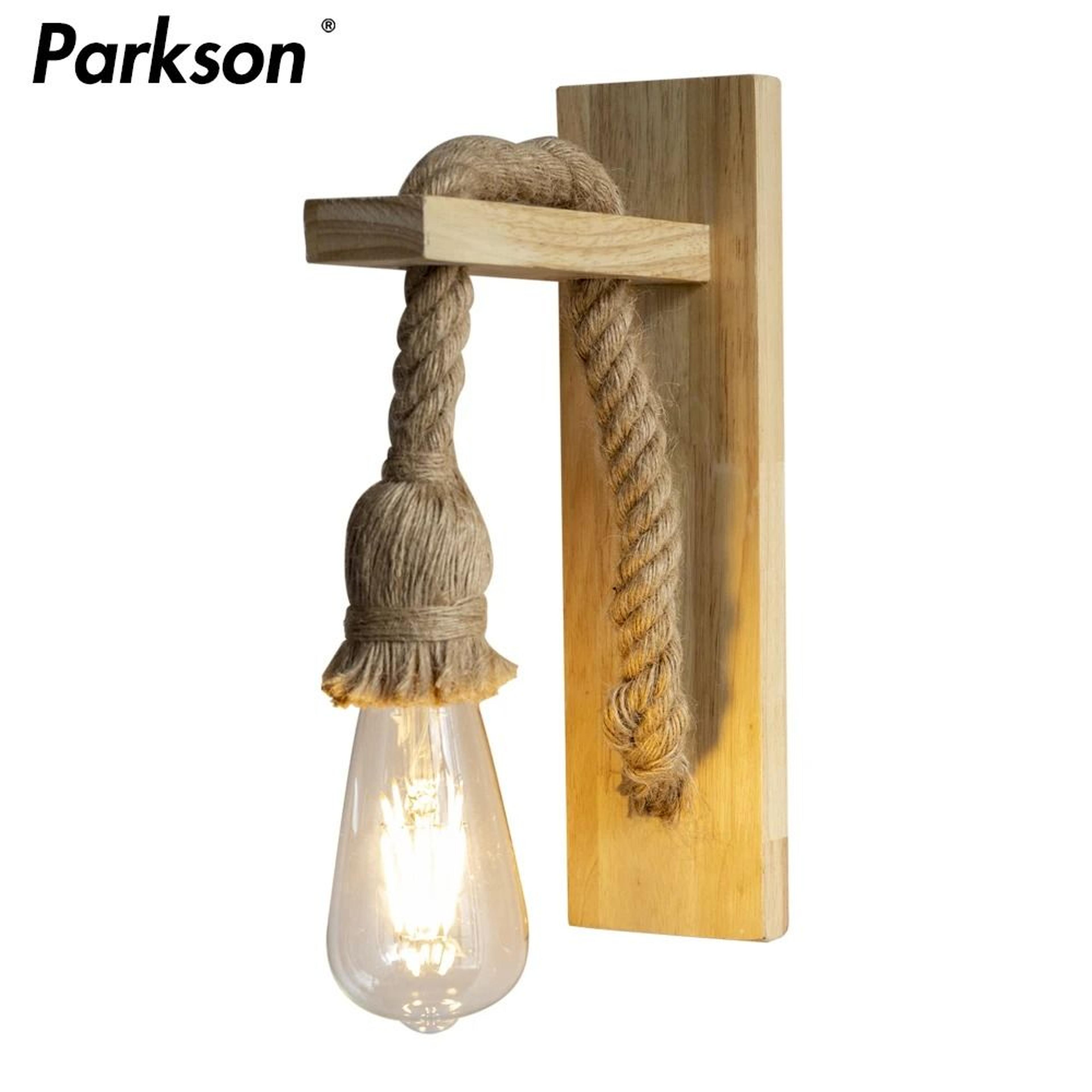 retro wood wall light e27 vintage bedside sconce