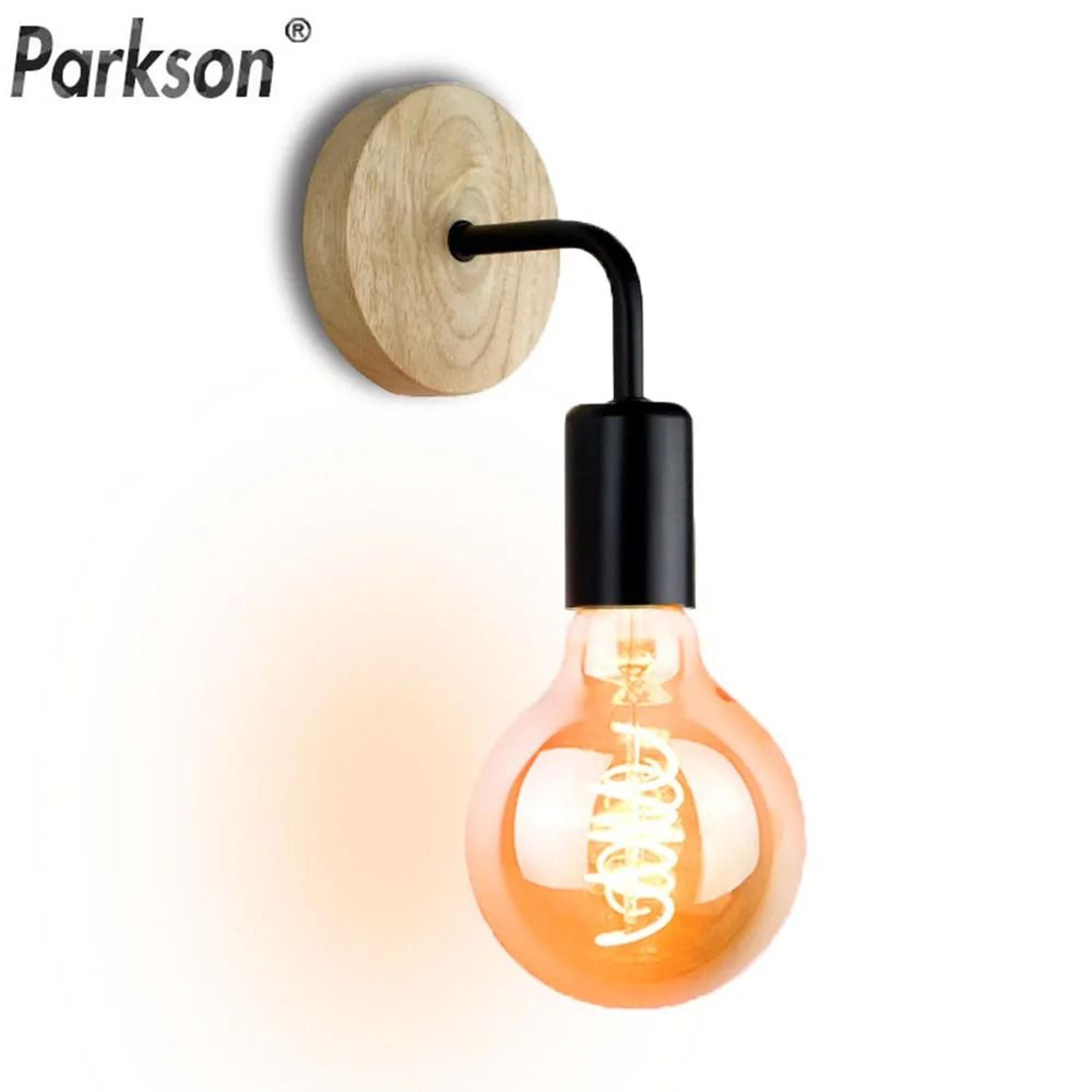 vintage wood wall lamp industrial e27 wall sconce
