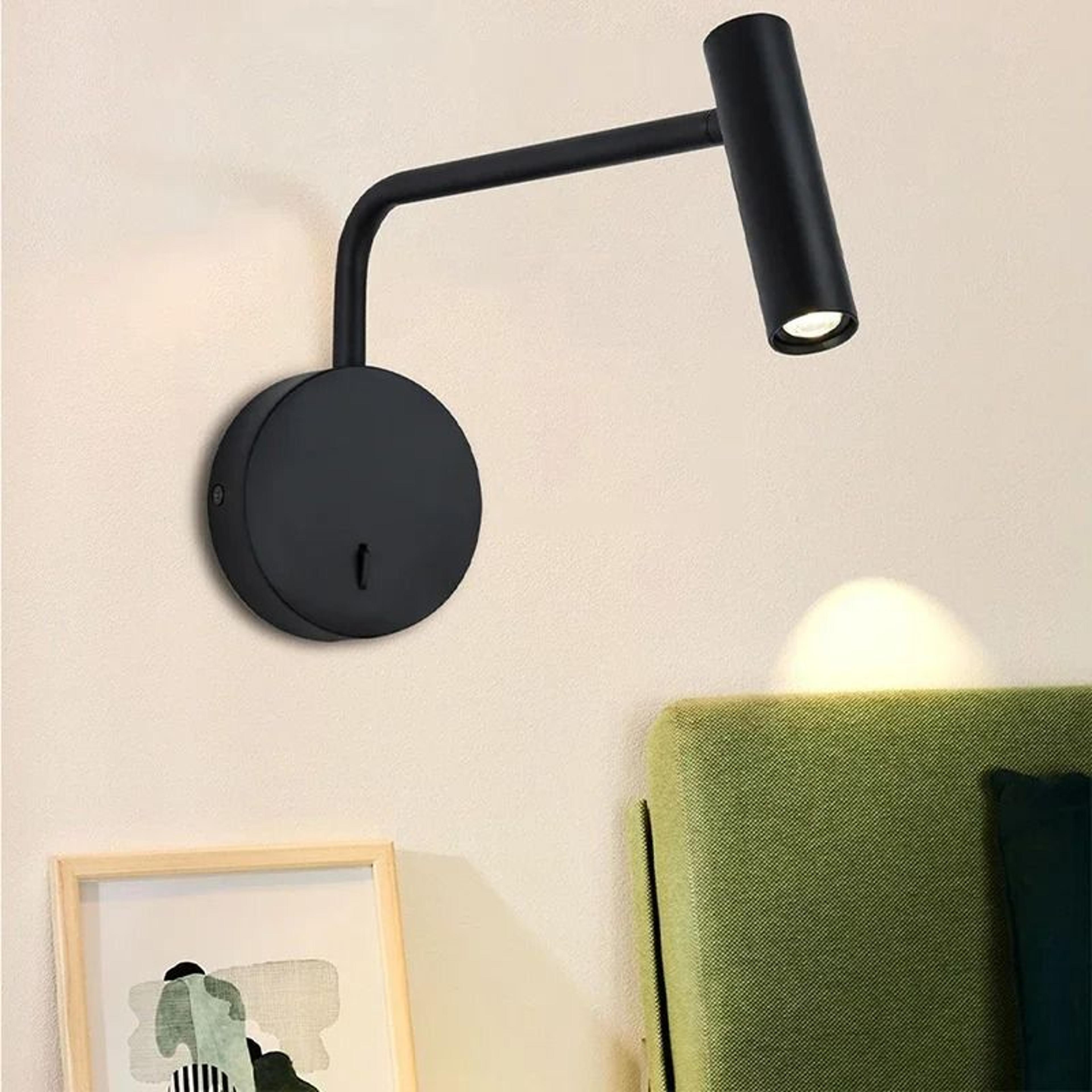 modern 9w led wall light gold bedside sconce with switch