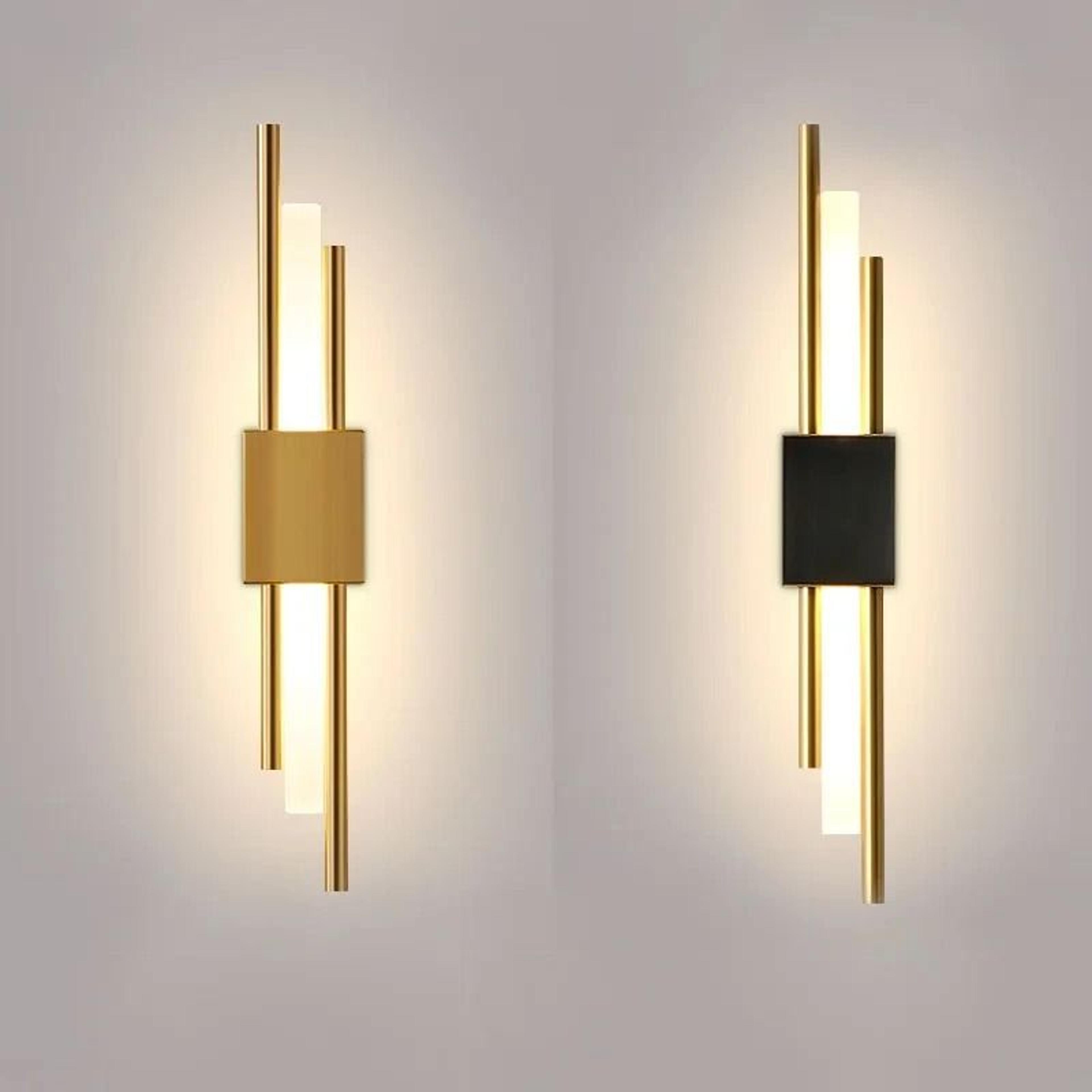 modern nordic led wall lamp black gold indoor sconce