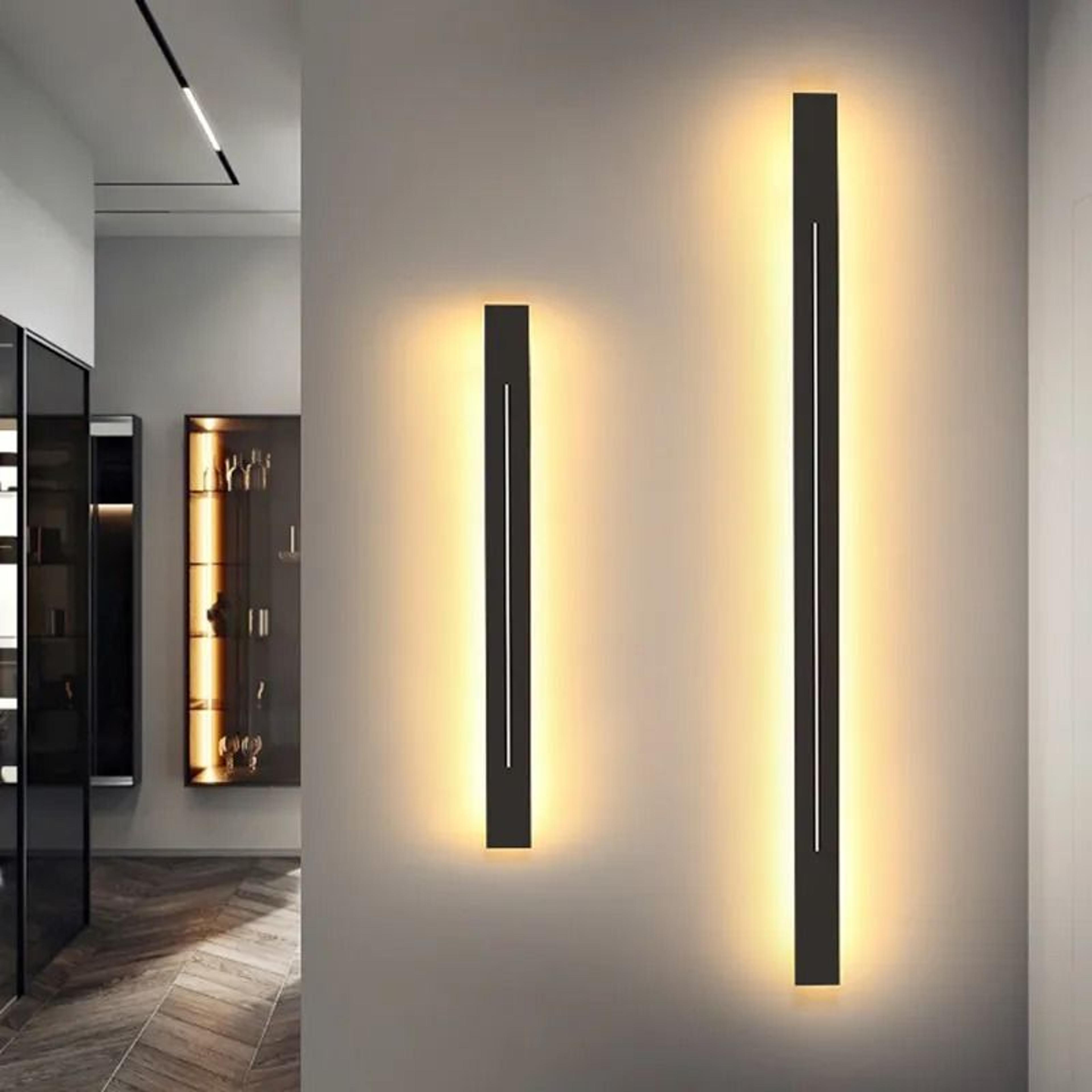 nordic led mirror wall light gold black modern acrylic sconce