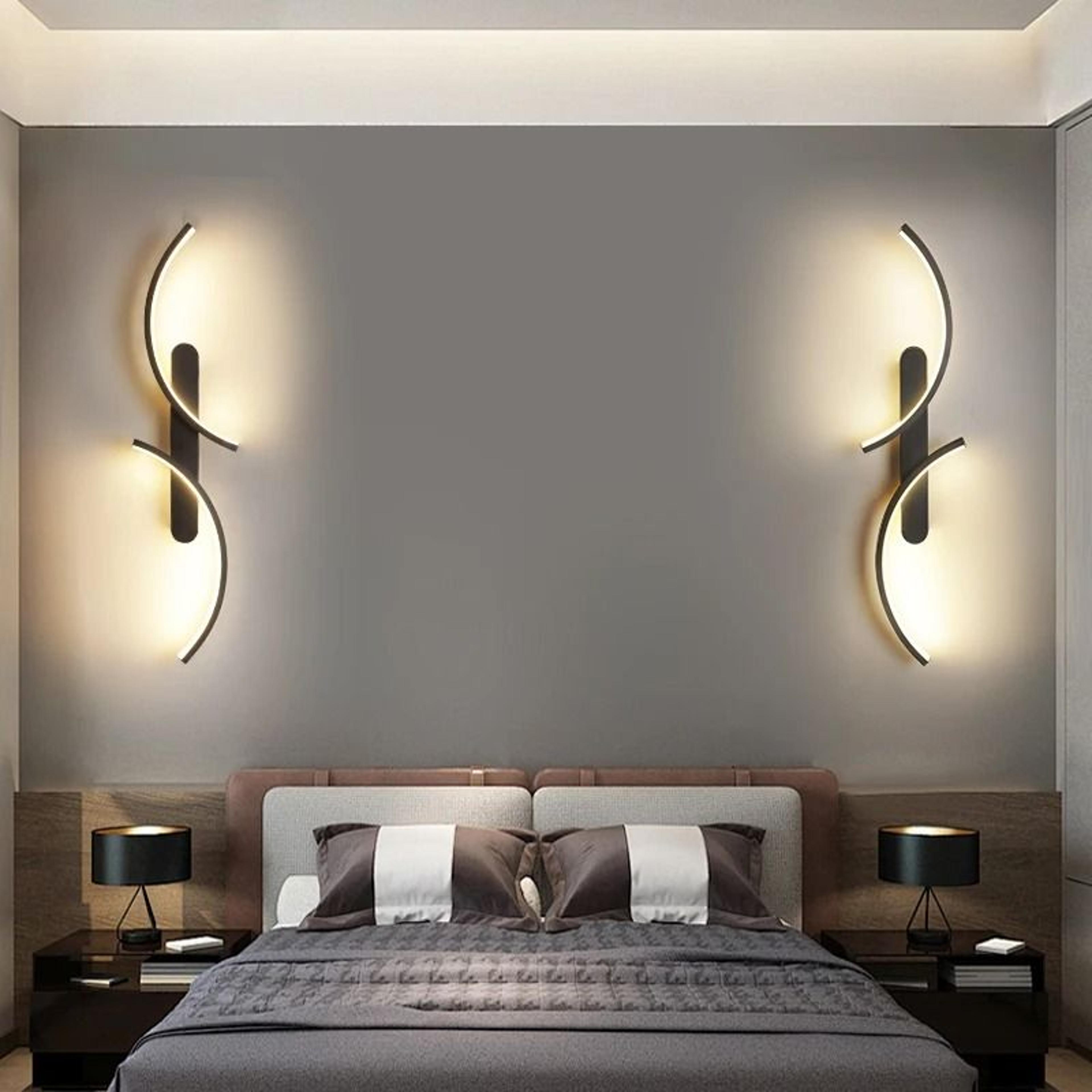 modern c shape led wall sconce minimalist decorative wall light