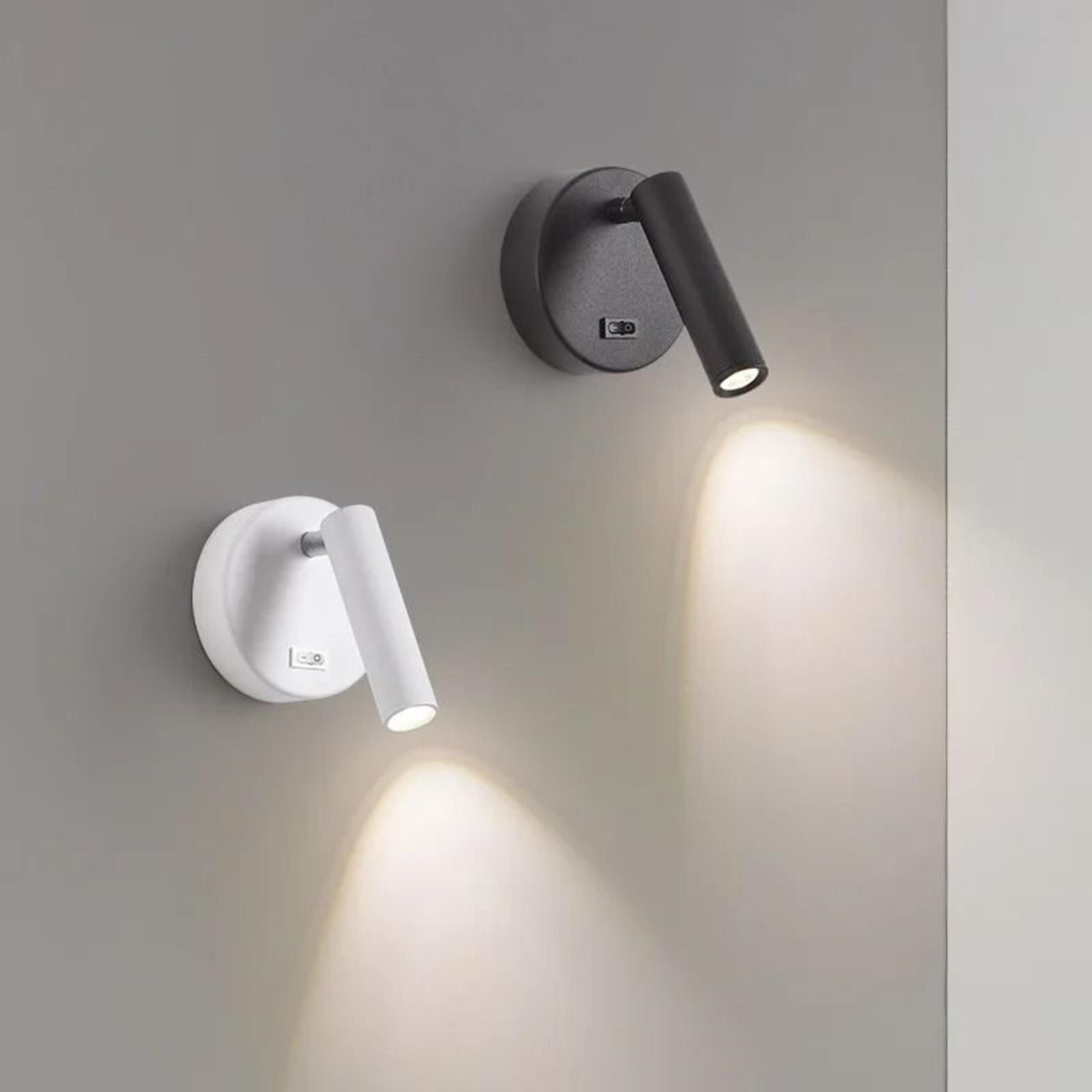 modern led bedside reading light with switch adjustable wall spotlight