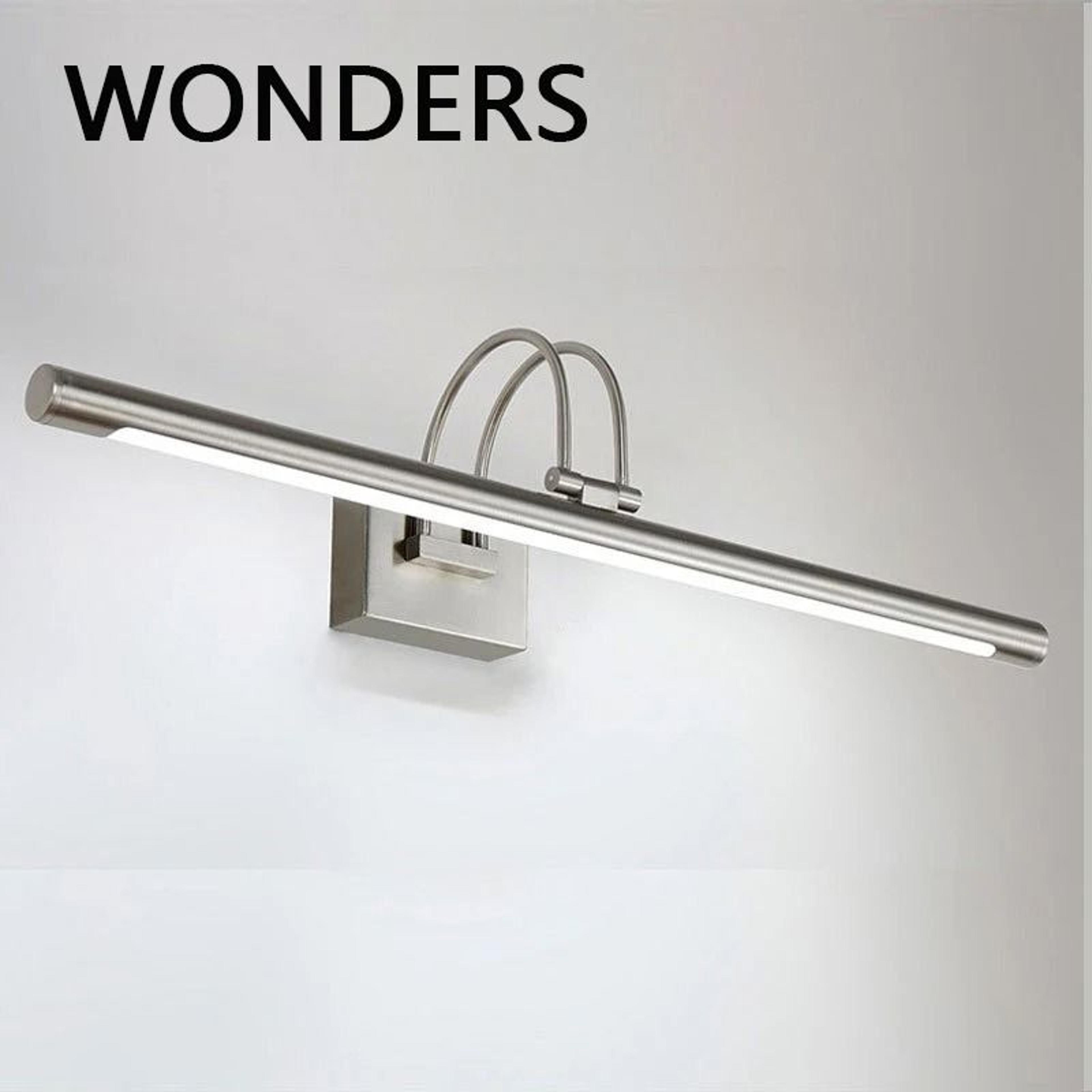 modern rotatable led vanity light nickel bronze mirror wall lamp